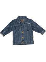 Bess Bess - jacket demin striped stone wash