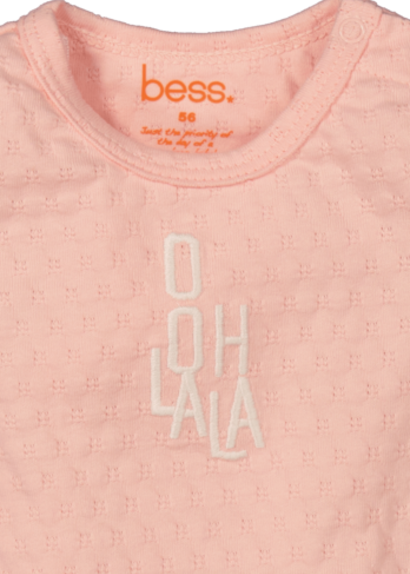 Bess Bess - romper ruffles strawberry pink