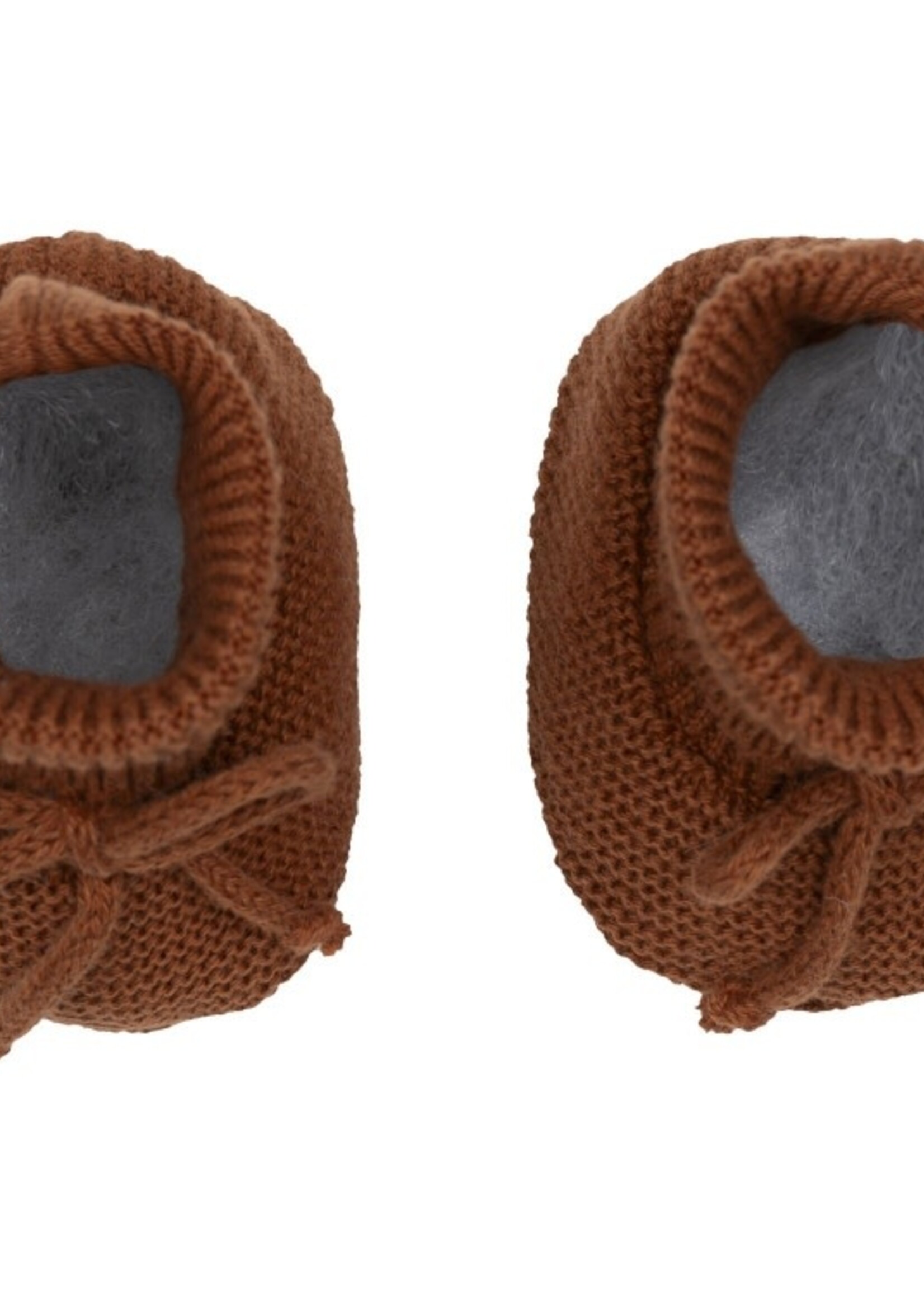Klein Klein - knitted bootie pecan brown - one size