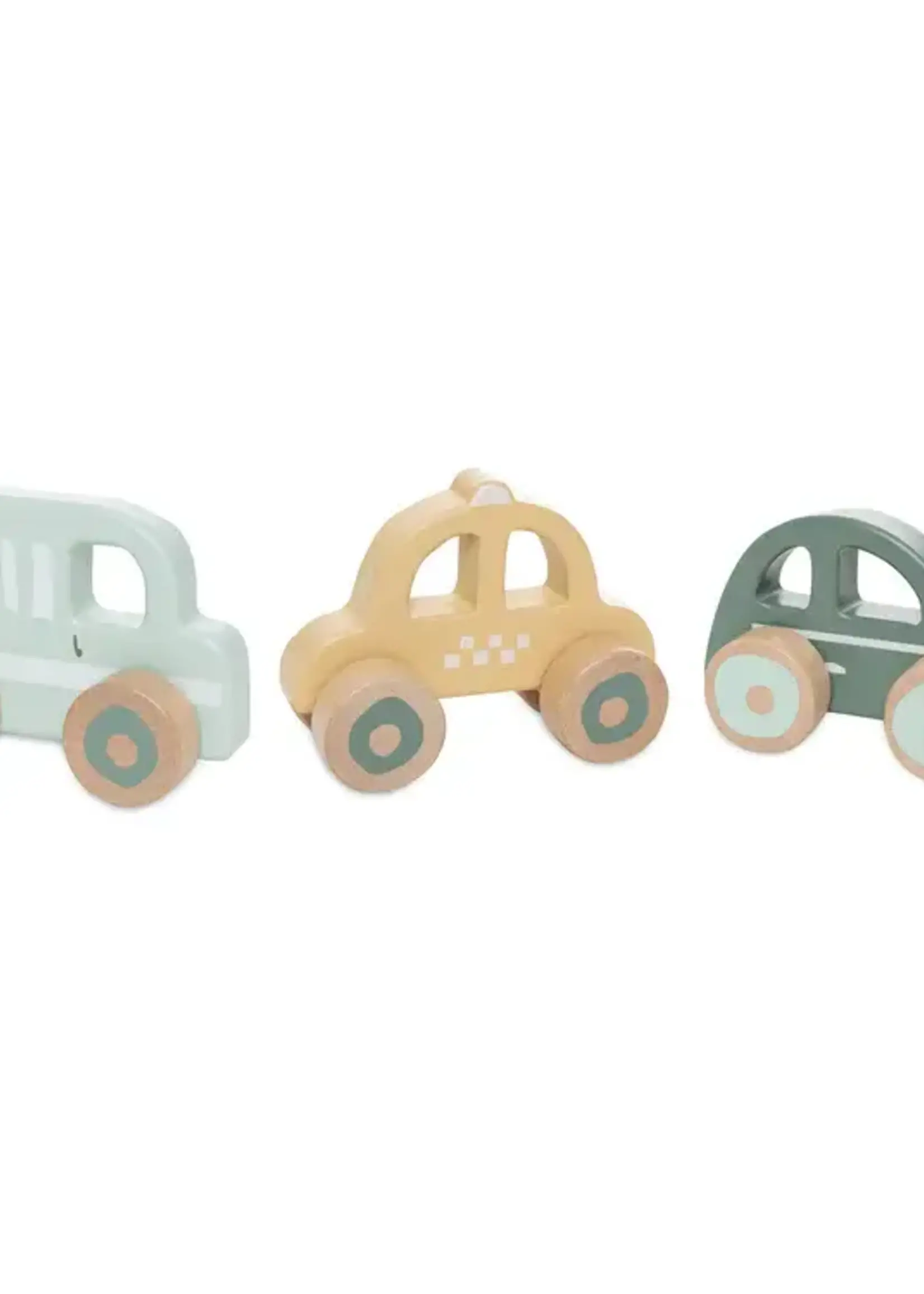 Jollein Jollein - houten auto op wielen (3pack)