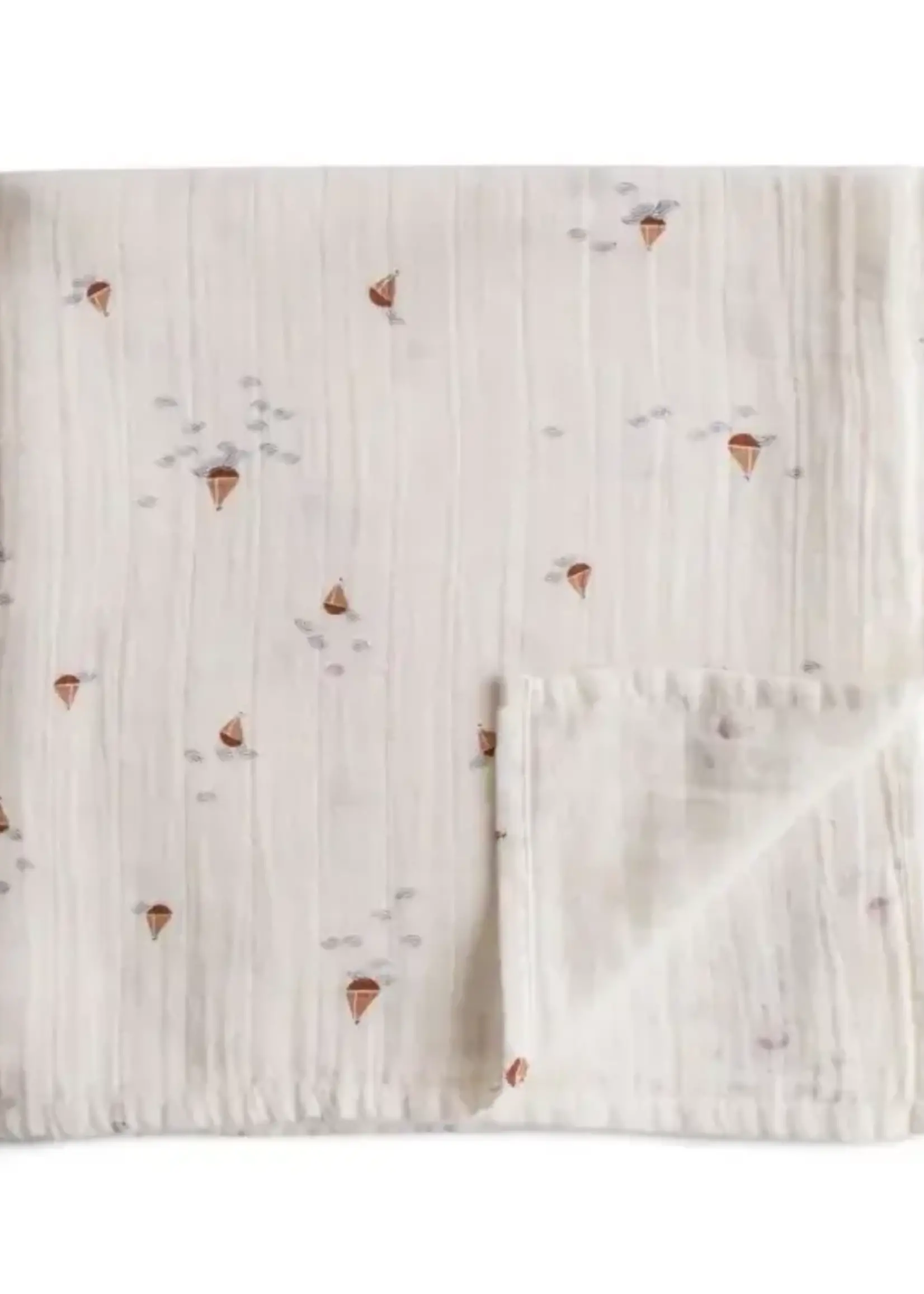 Mushie Mushie - swaddle 120x120 boats