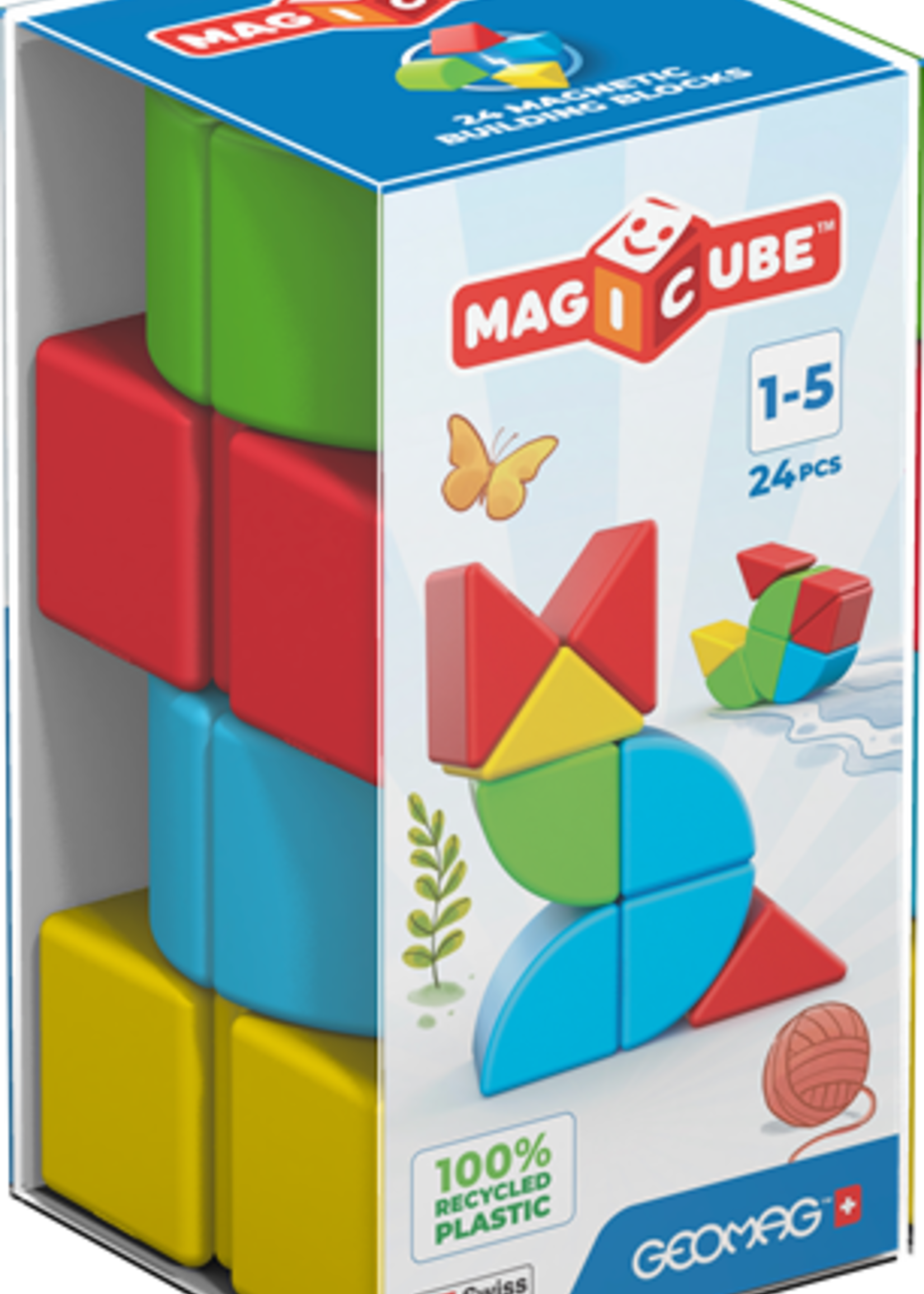 Geomag Geomag - magicube full color recycled blocks 24pcs magnetisch