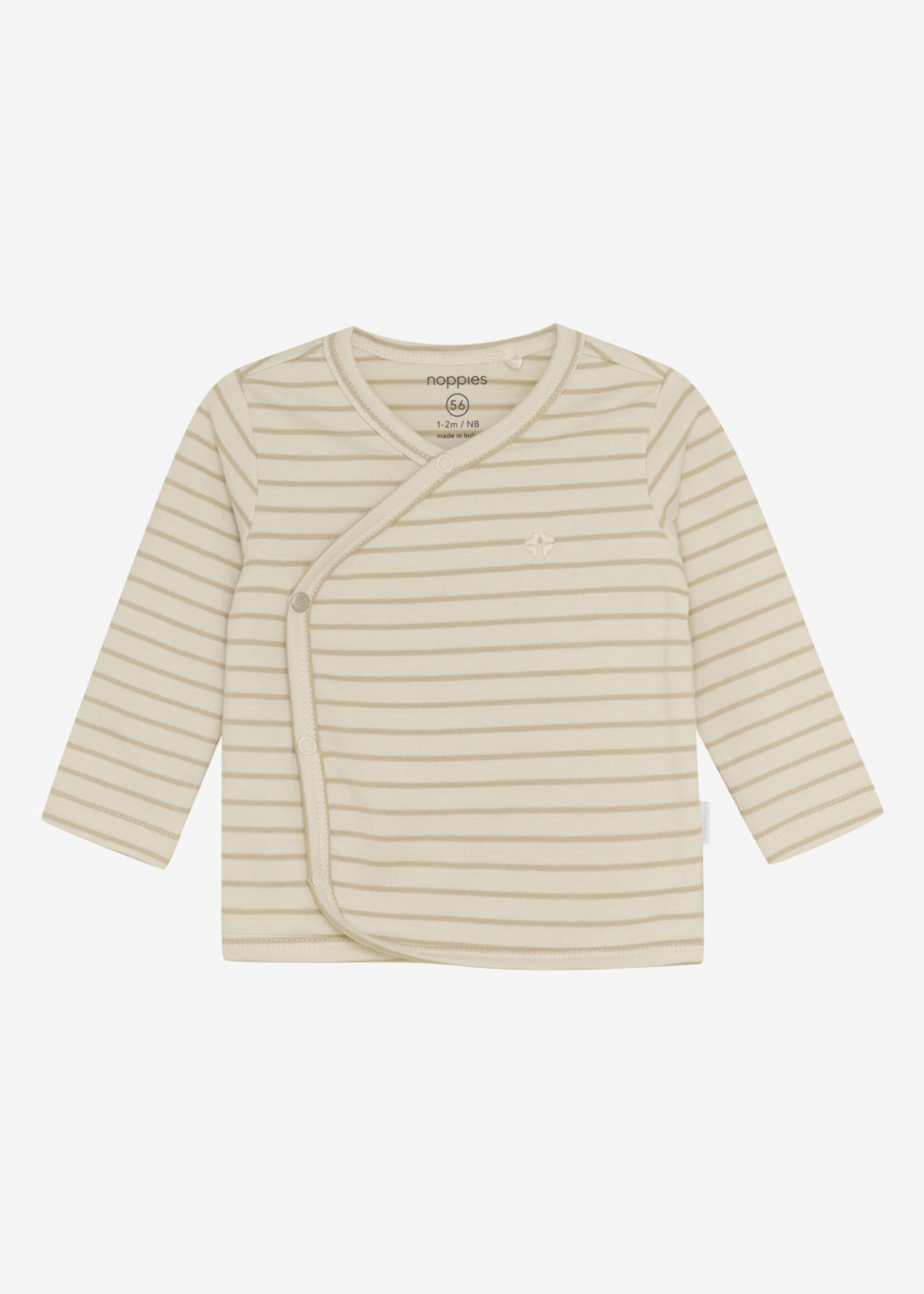 Noppies Noppies - tee wrap nour ls stripe pattern off white