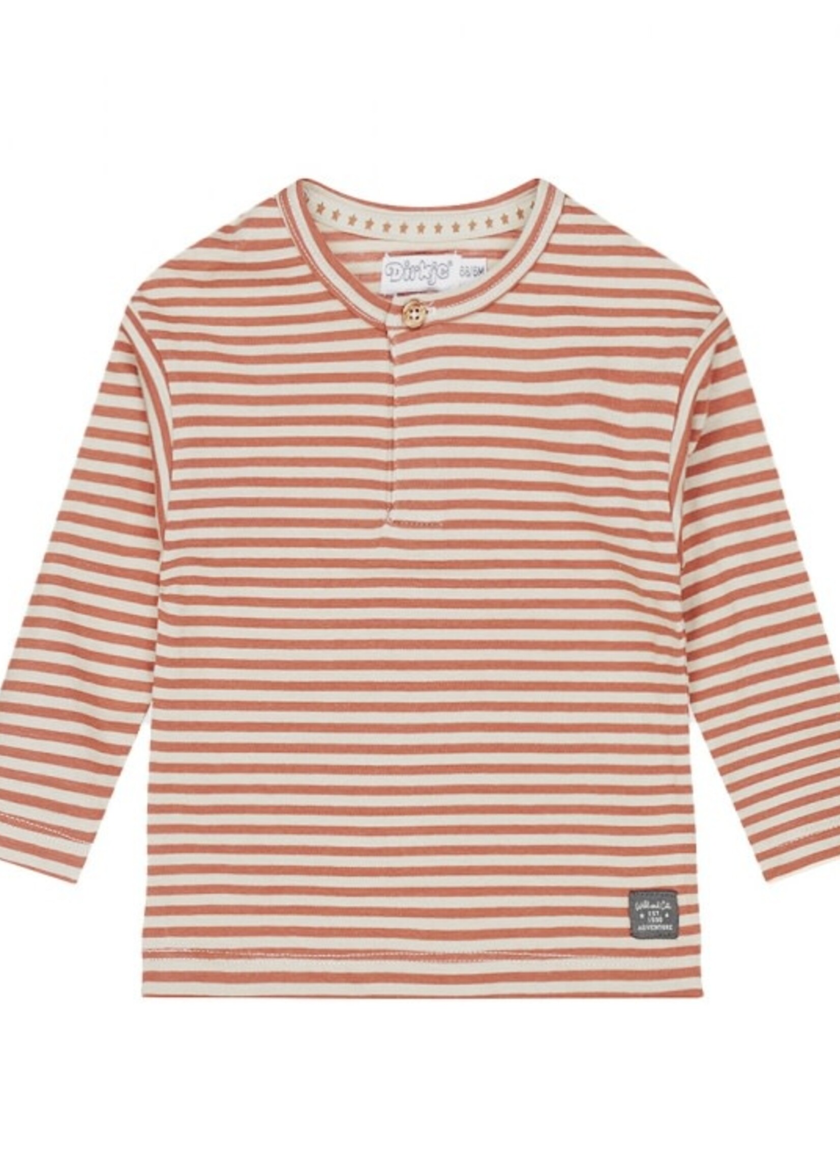 Dirkje Dirkje - t-shirt ls dropped shoulder pebble