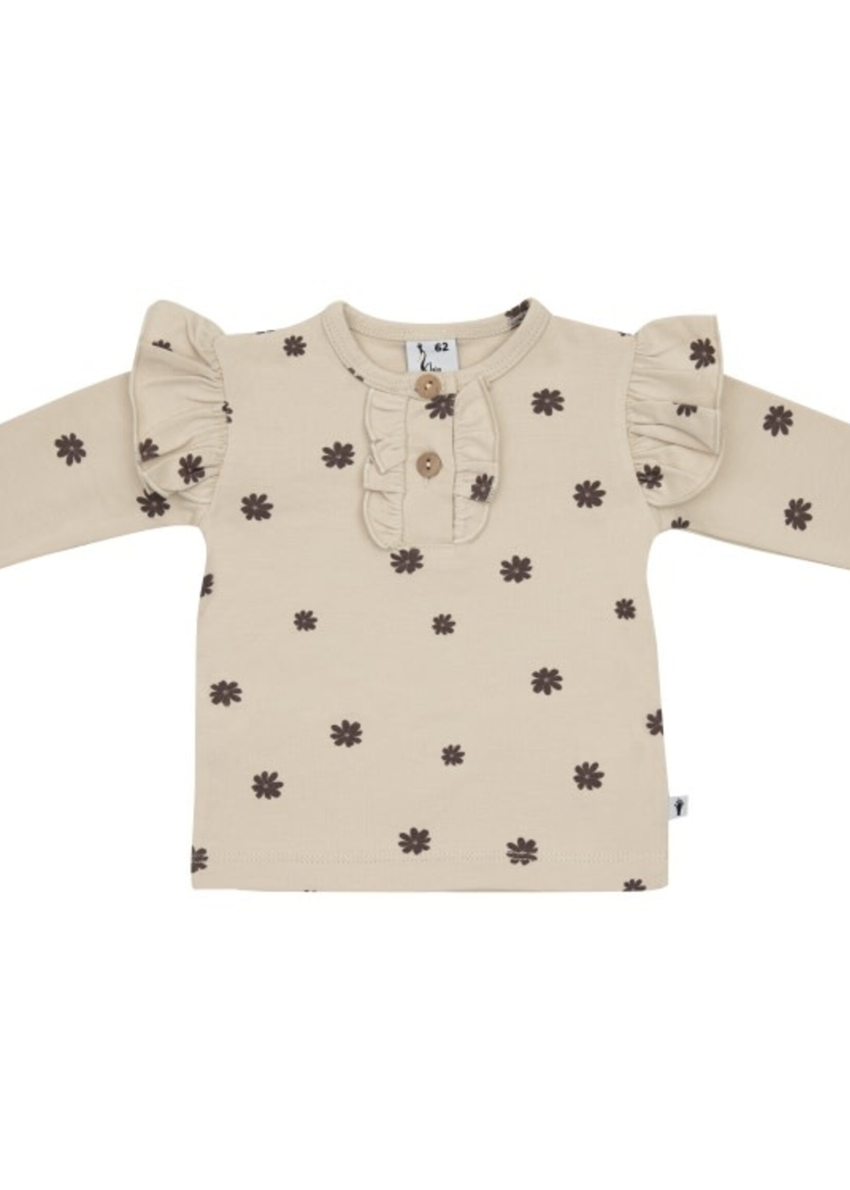 Klein Klein - shirt ruffle AOP flower