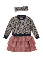 Dirkje Dirkje - Dress + headband navy