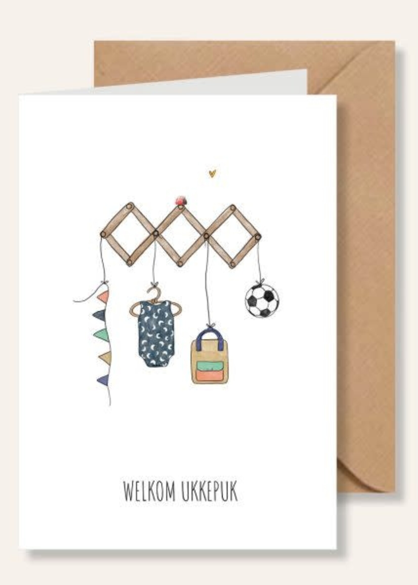 Juulz Juulz - kaart welkom ukkepuk jongen