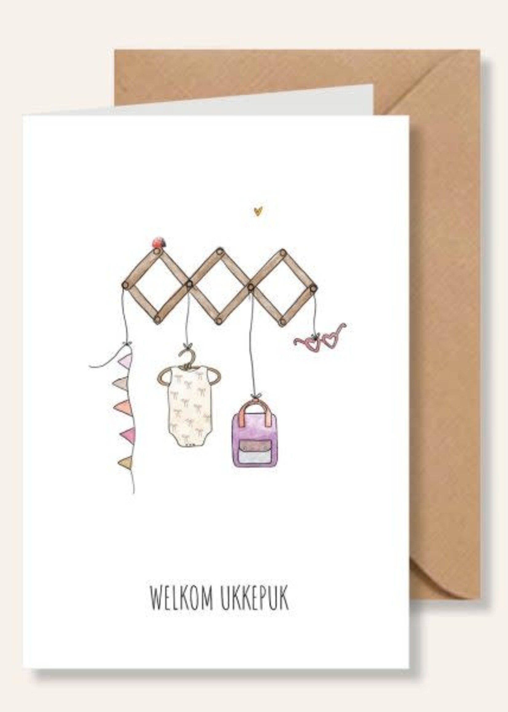 Juulz Juulz - kaart welkom ukkepuk meisje