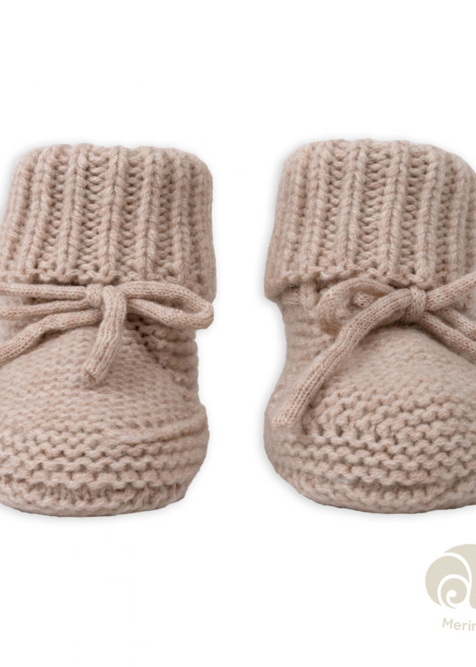 Lodger Lodger - Merino wollen babyslofjes beige