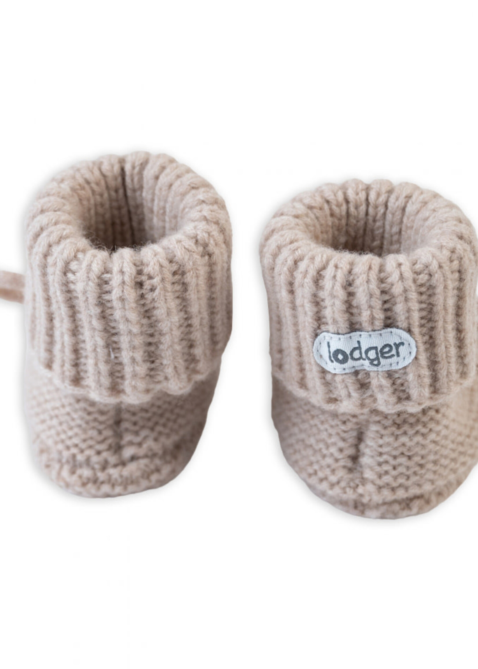 Lodger Lodger - Merino wollen babyslofjes beige