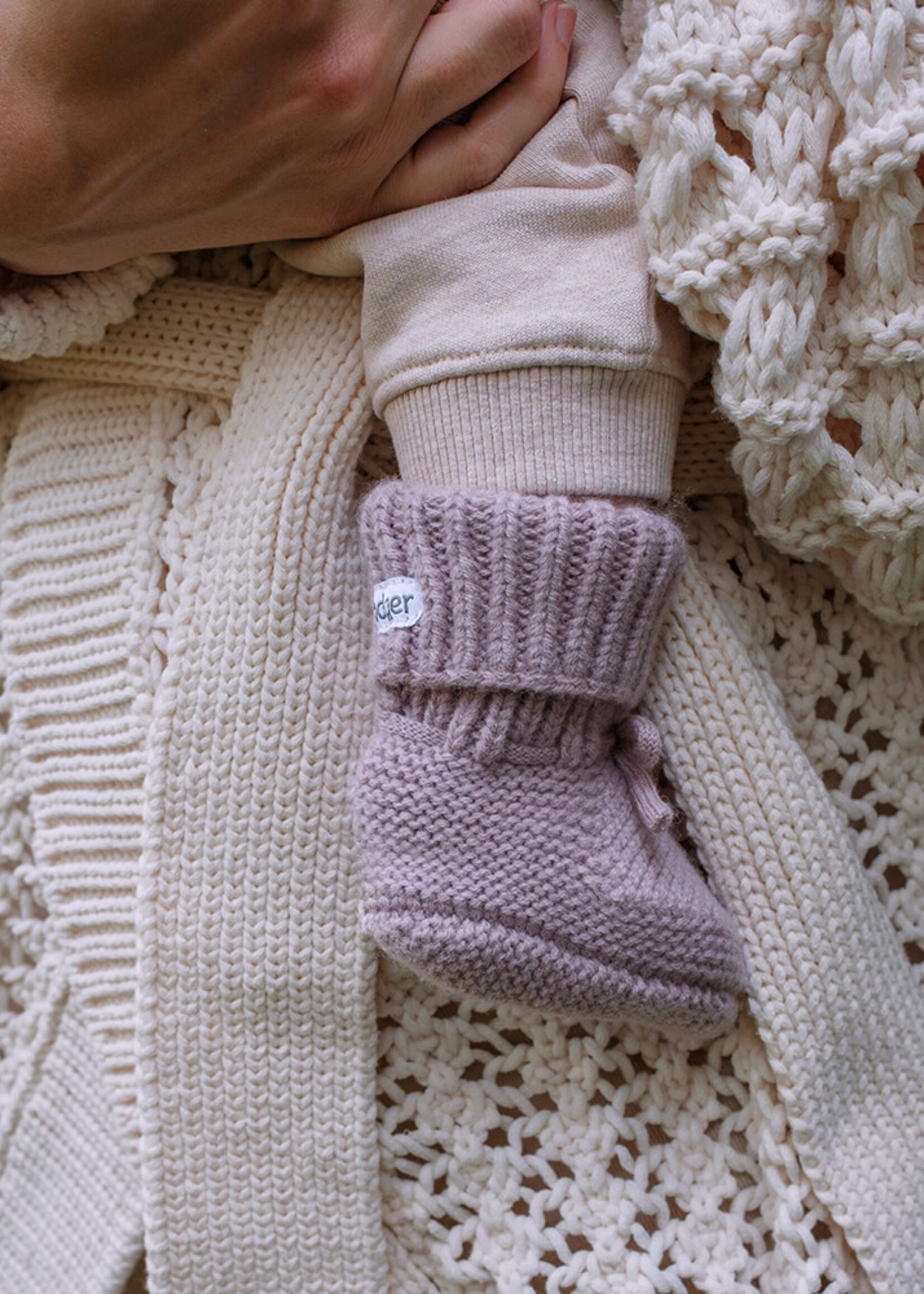 Lodger Lodger - Merino wollen babyslofjes rose