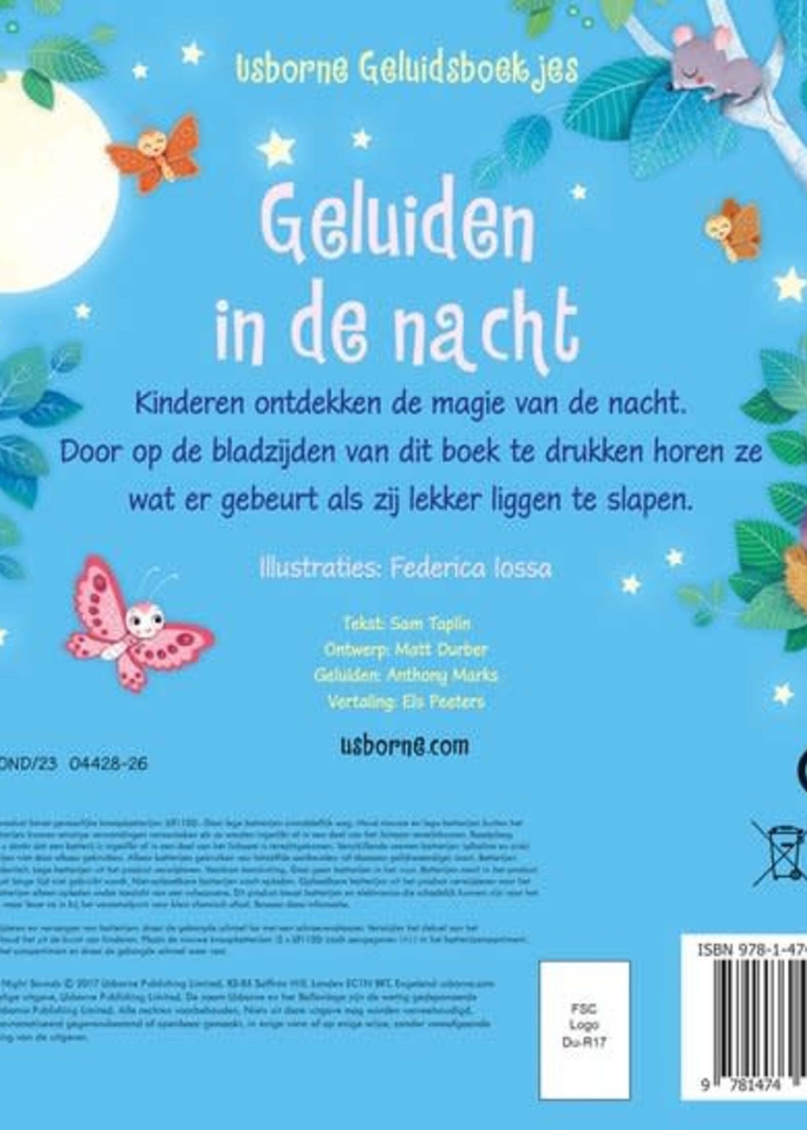 Usborne Geluidenboek - geluiden in de nacht