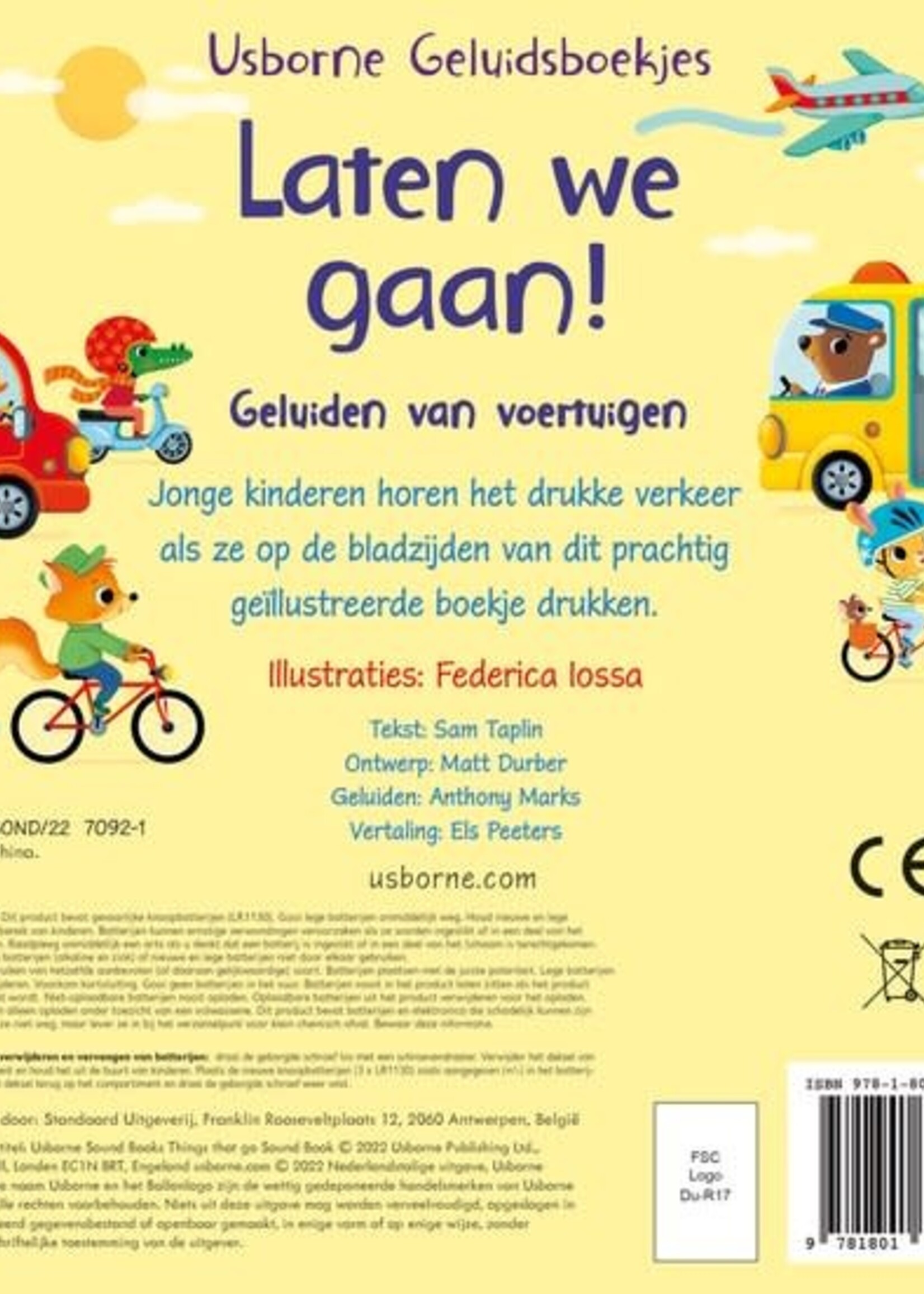 Usborne Geluidenboek - laten we gaan! geluiden van voertuigen