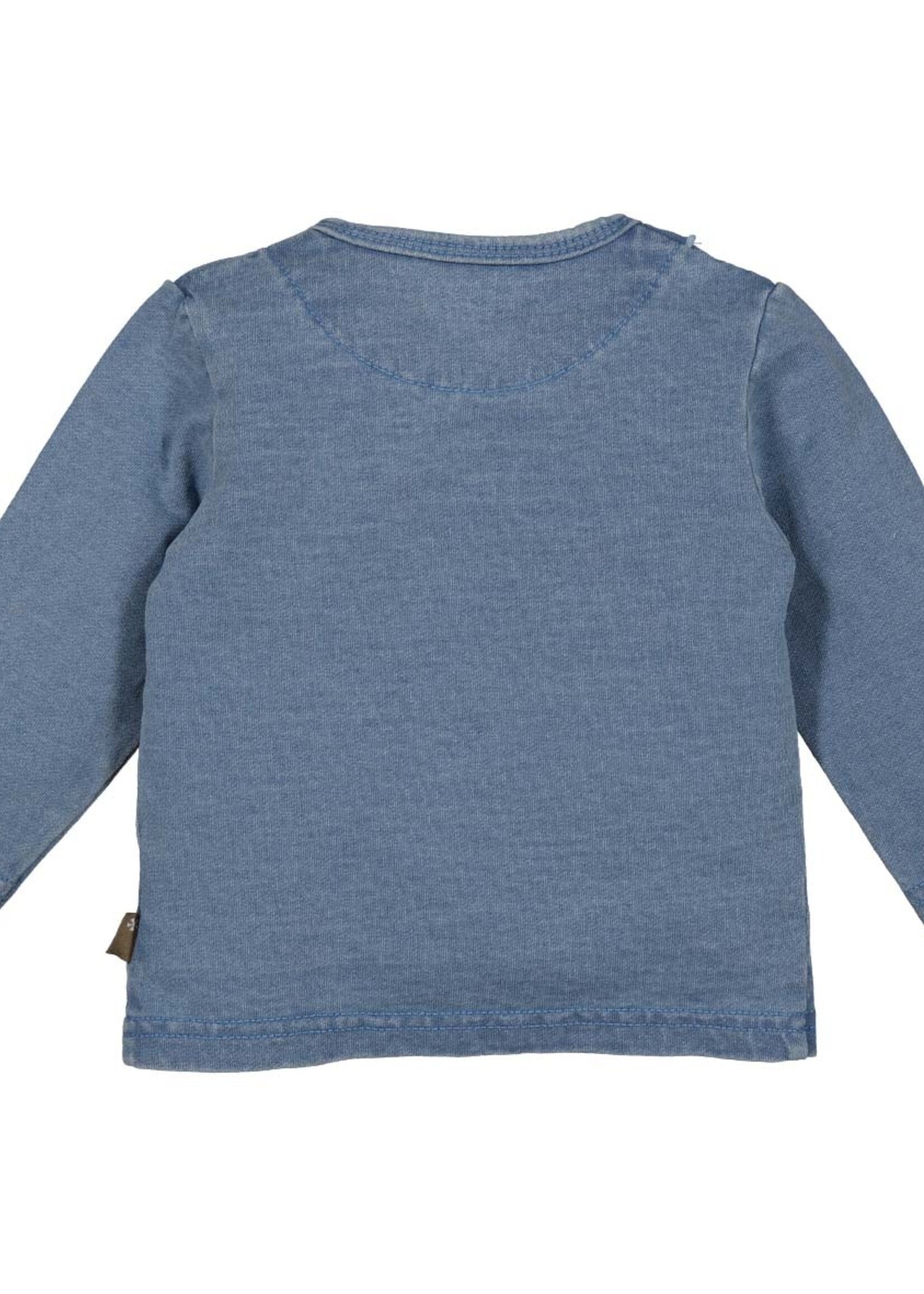 Bess Bess - shirt ls wrap jog denim