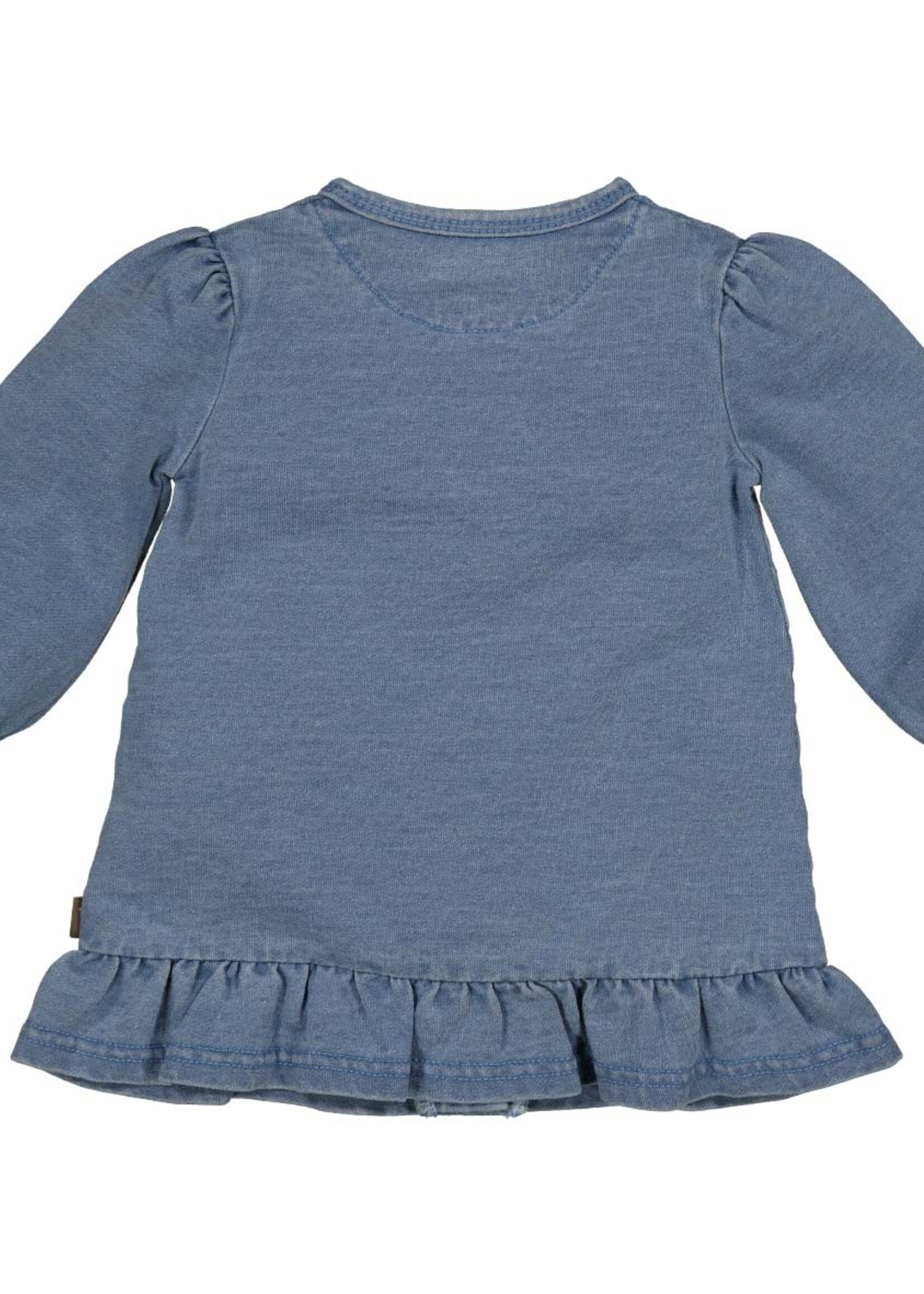 Bess Bess - dress embroidery jog denim
