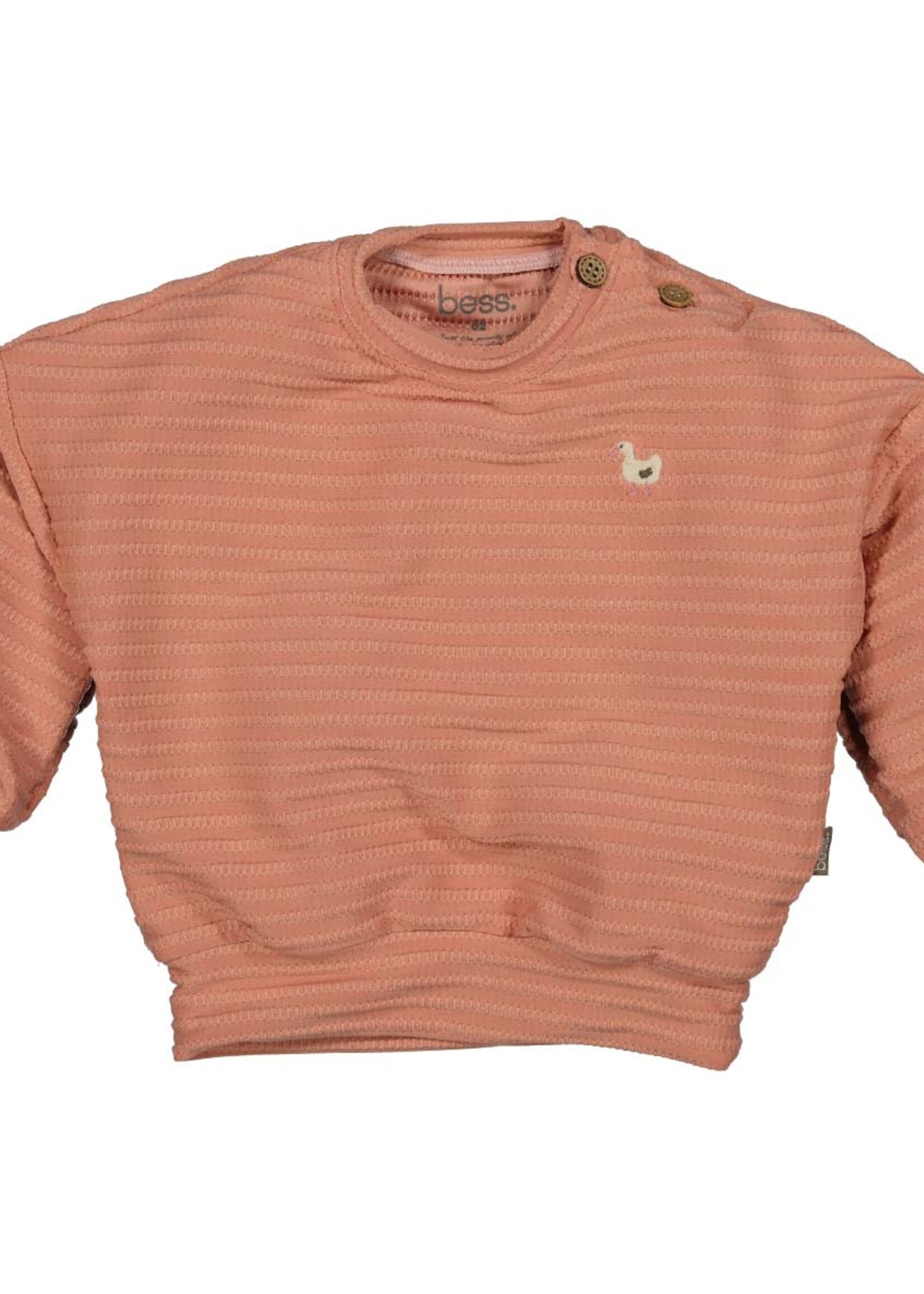 Bess Bess - sweater cable goose powder pink