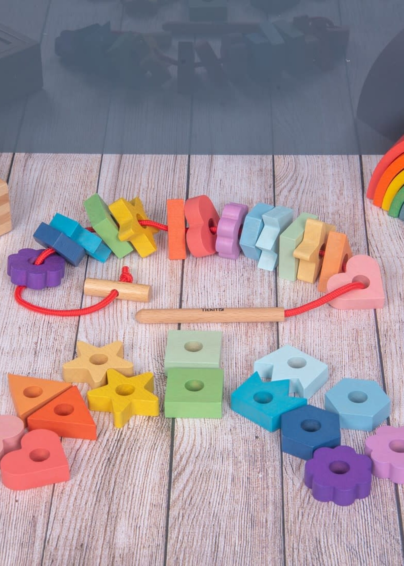 Tickit tickit - regenboog houten vetervormen