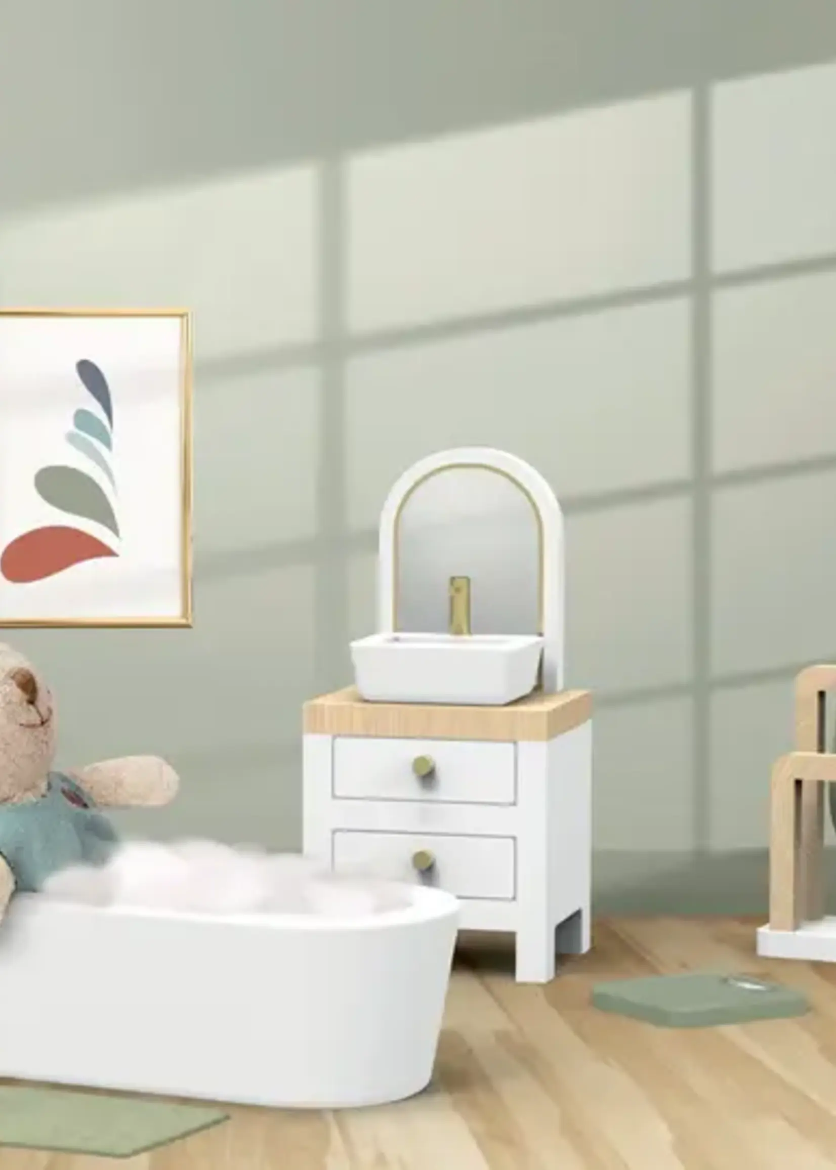 Speedy monkey Speedy monkey - poppenhuis badkamer + 1 figuur