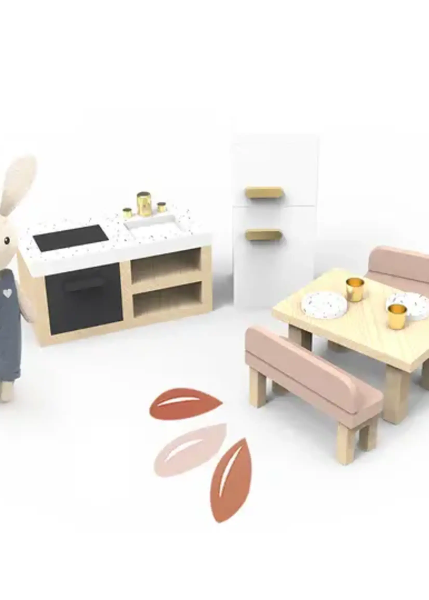 Speedy monkey Speedy monkey - poppenhuis keuken + 1 figuur