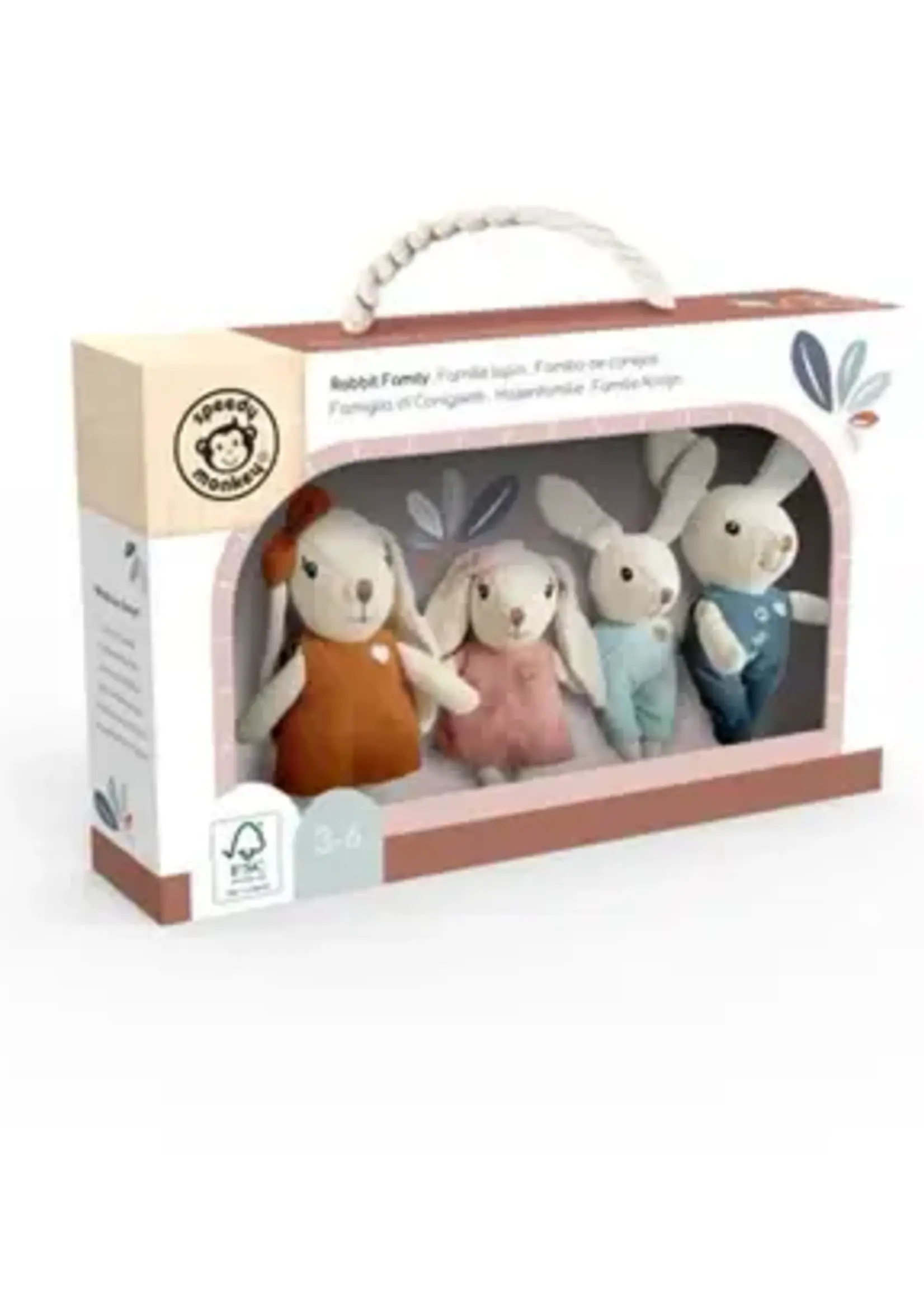 Speedy monkey Speedy monkey - familie konijnen 4 figuren