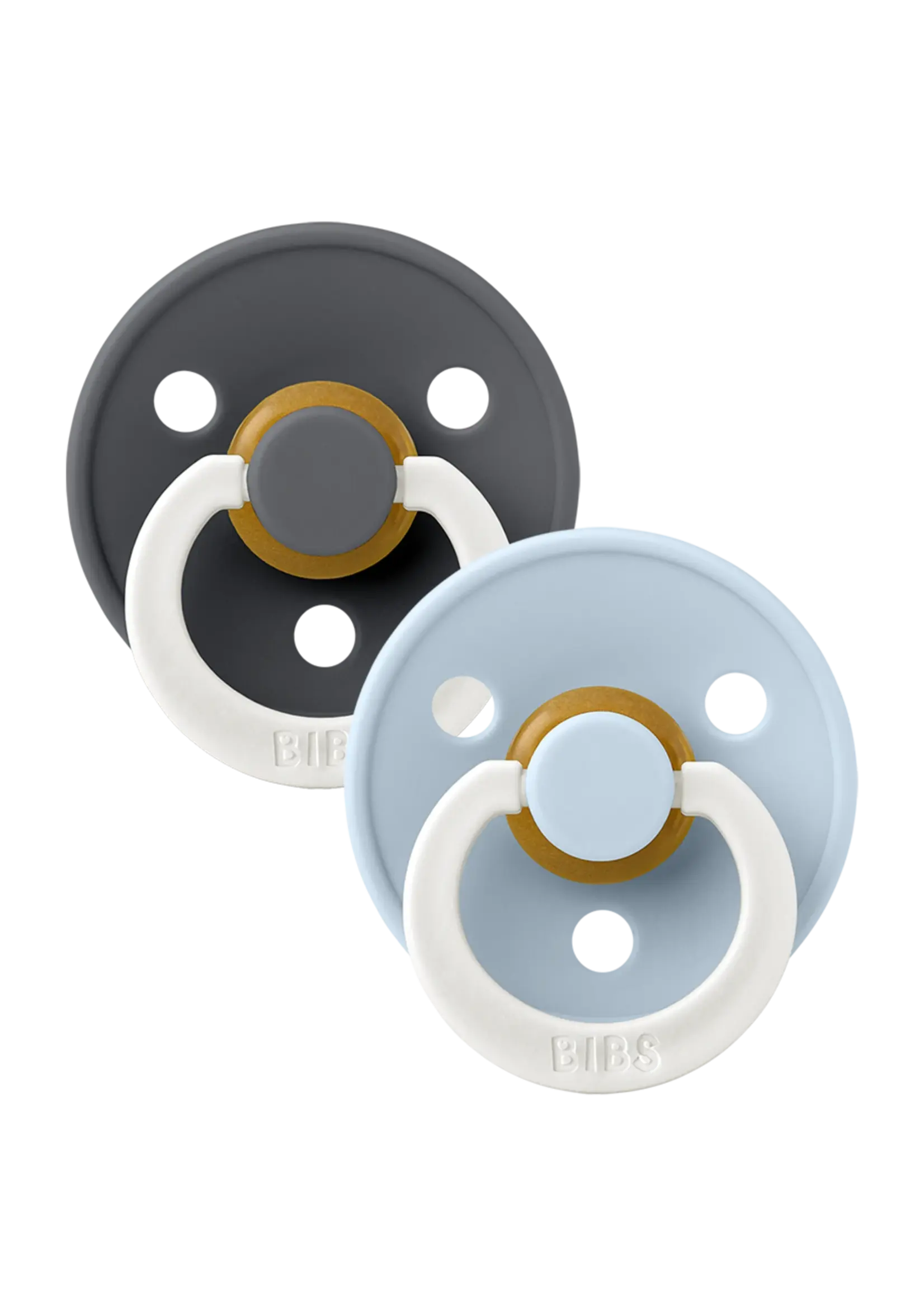 Bibs Bibs - round size 1 iron/baby blue glow