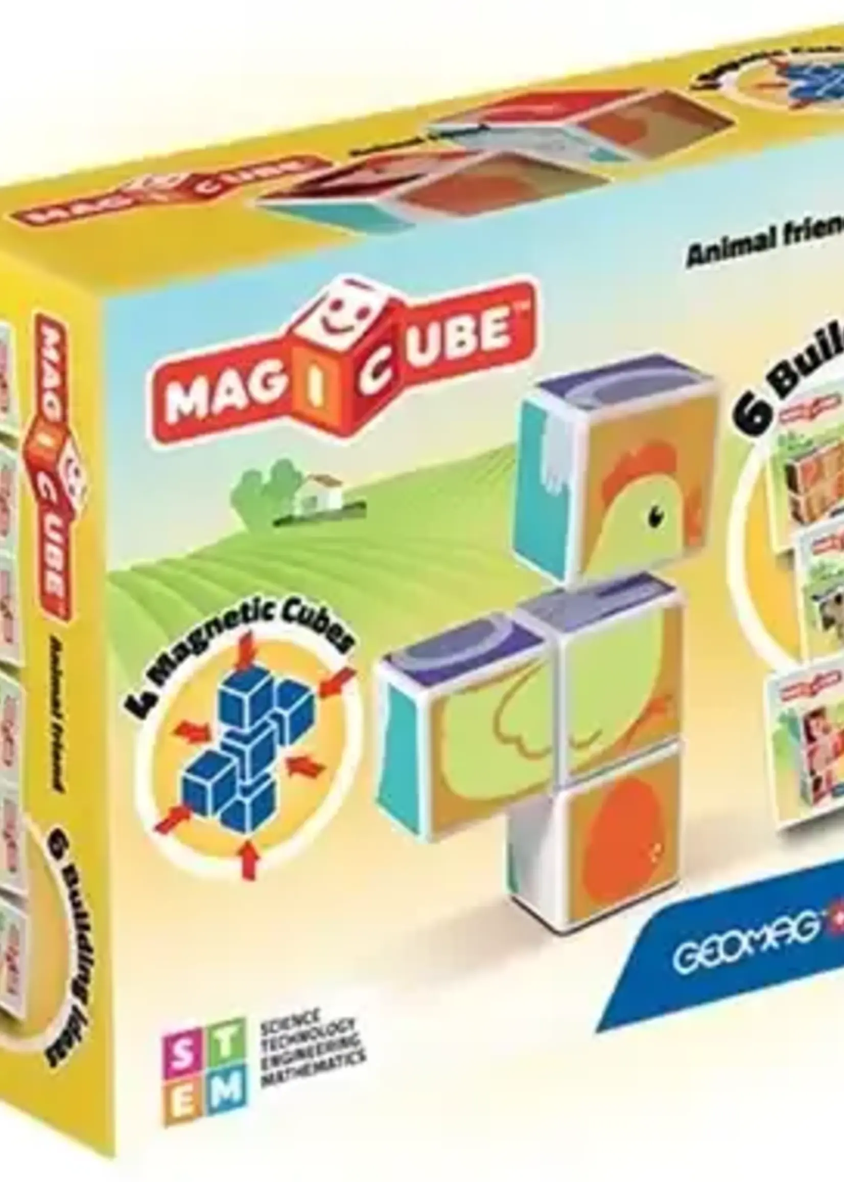 magicube Geomag Magicube -  printed animal friends + cards 7 pcs