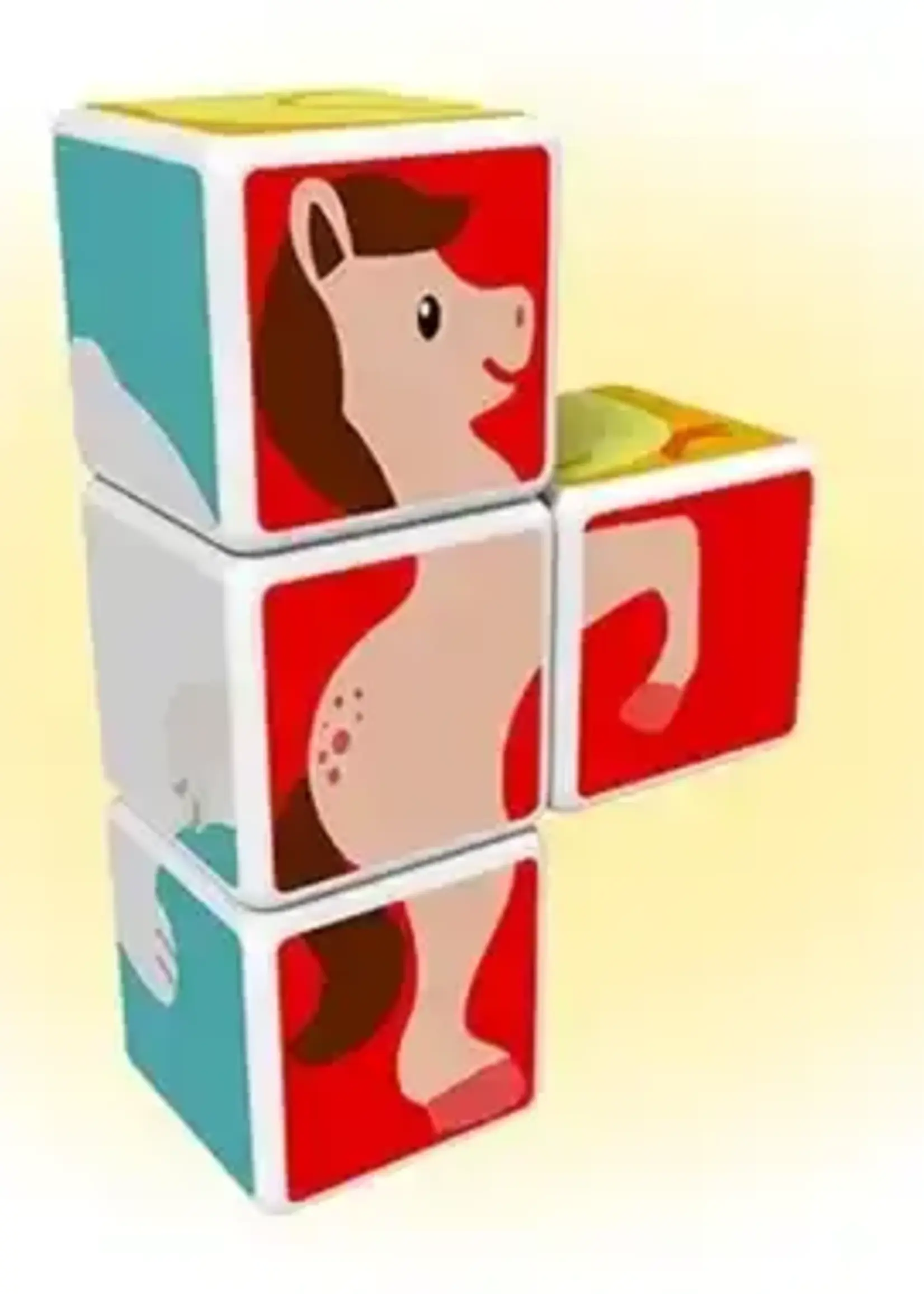 magicube Geomag Magicube -  printed animal friends + cards 7 pcs