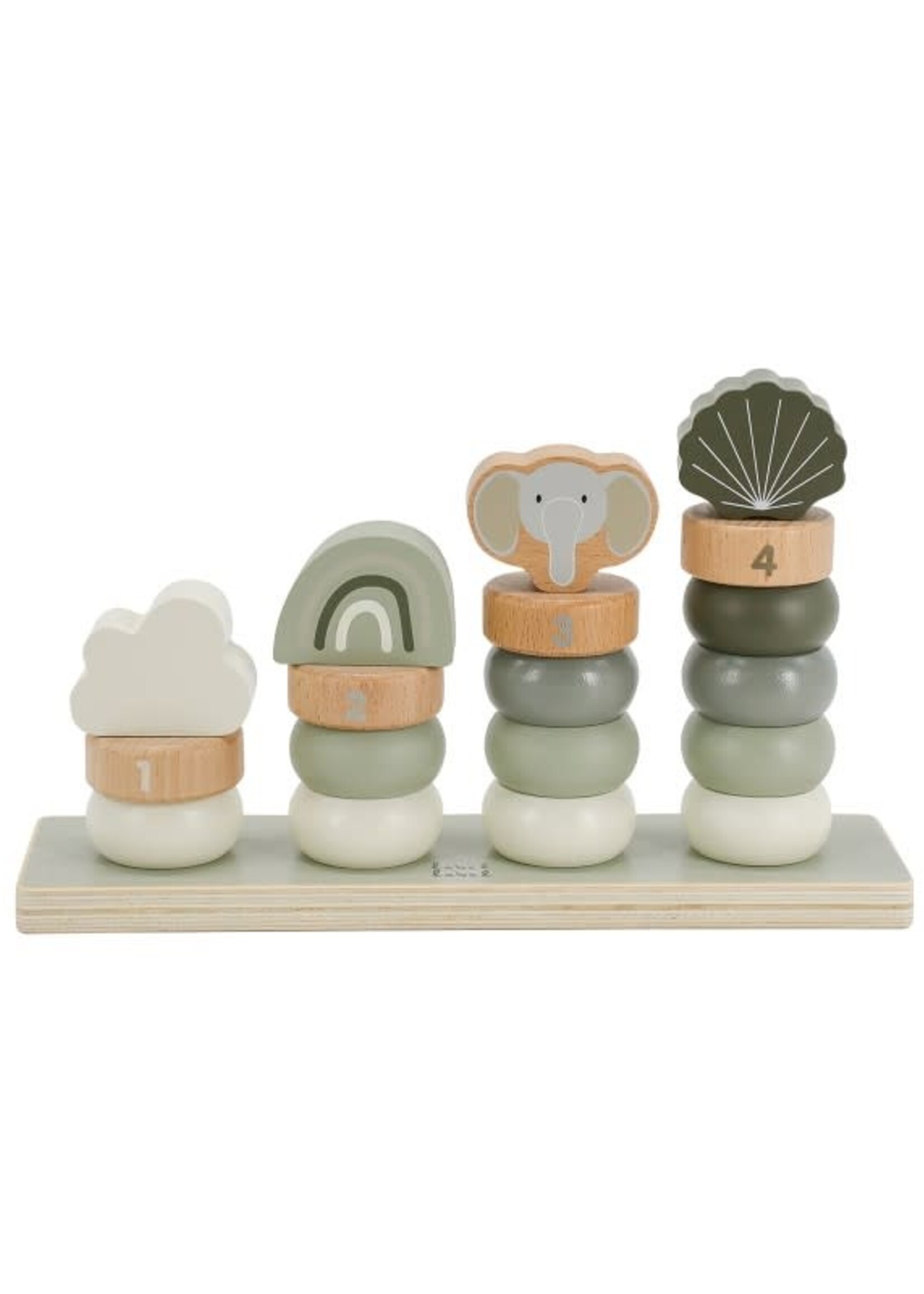 Label Label Label Label - little stacking rings green