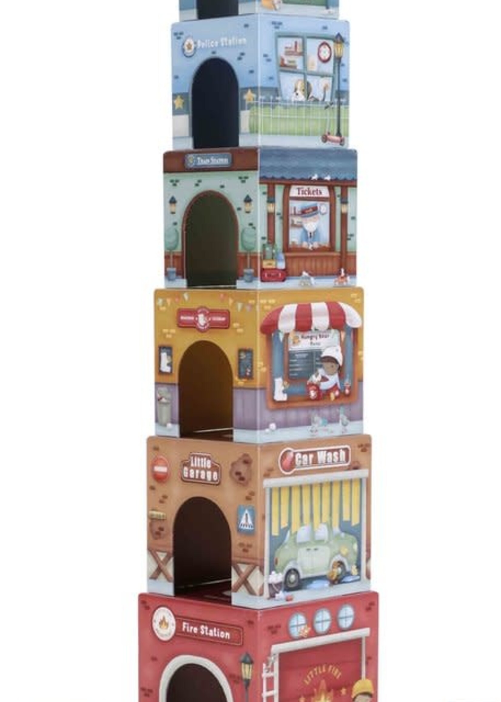 Little Dutch Little Dutcht - stapelblokken met auto's