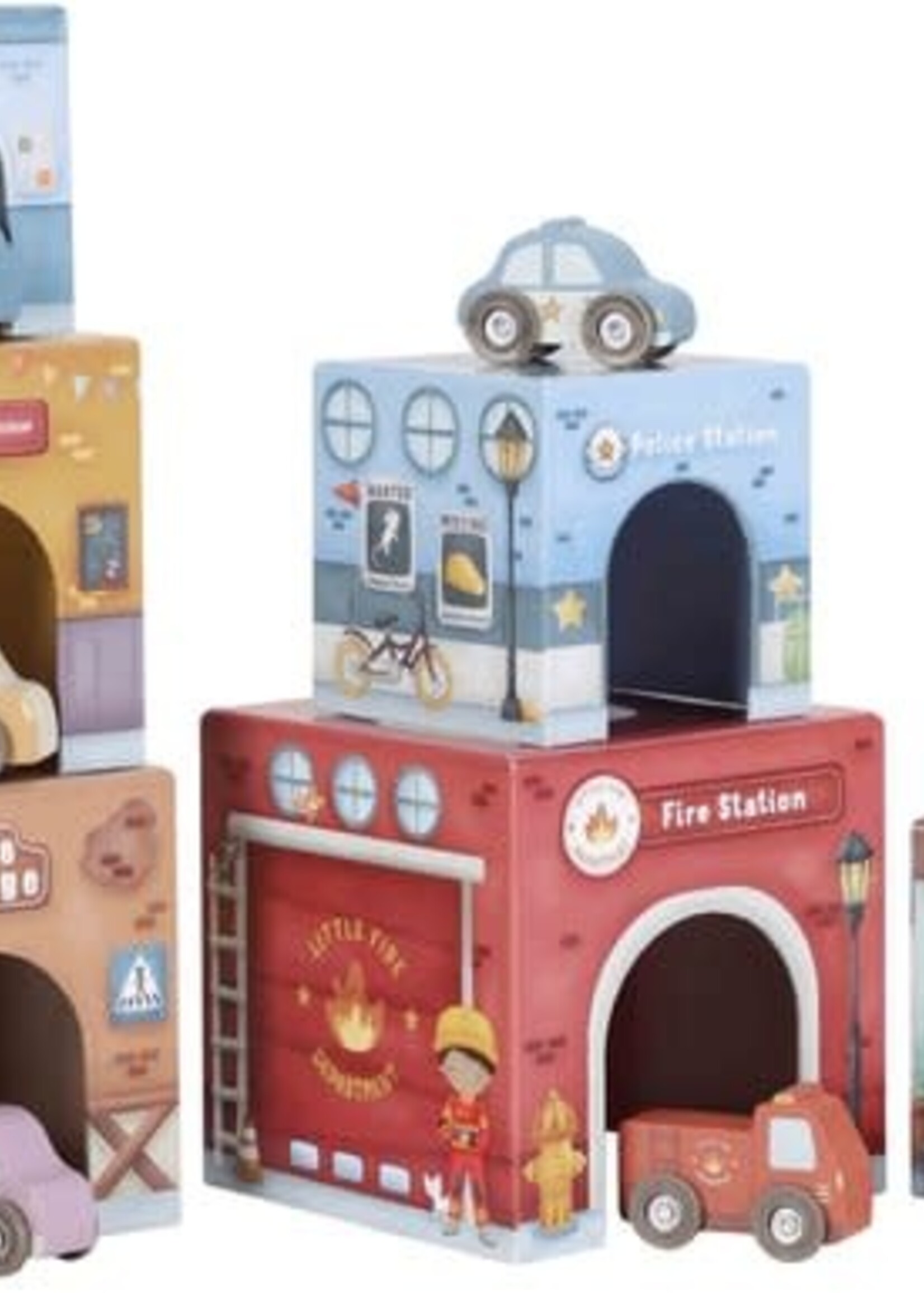 Little Dutch Little Dutcht - stapelblokken met auto's