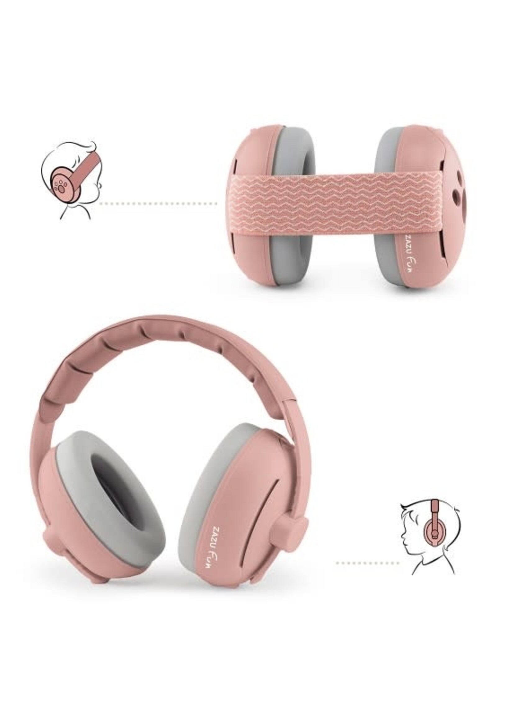 zazu Zazu - earmuffs baby and junior pink