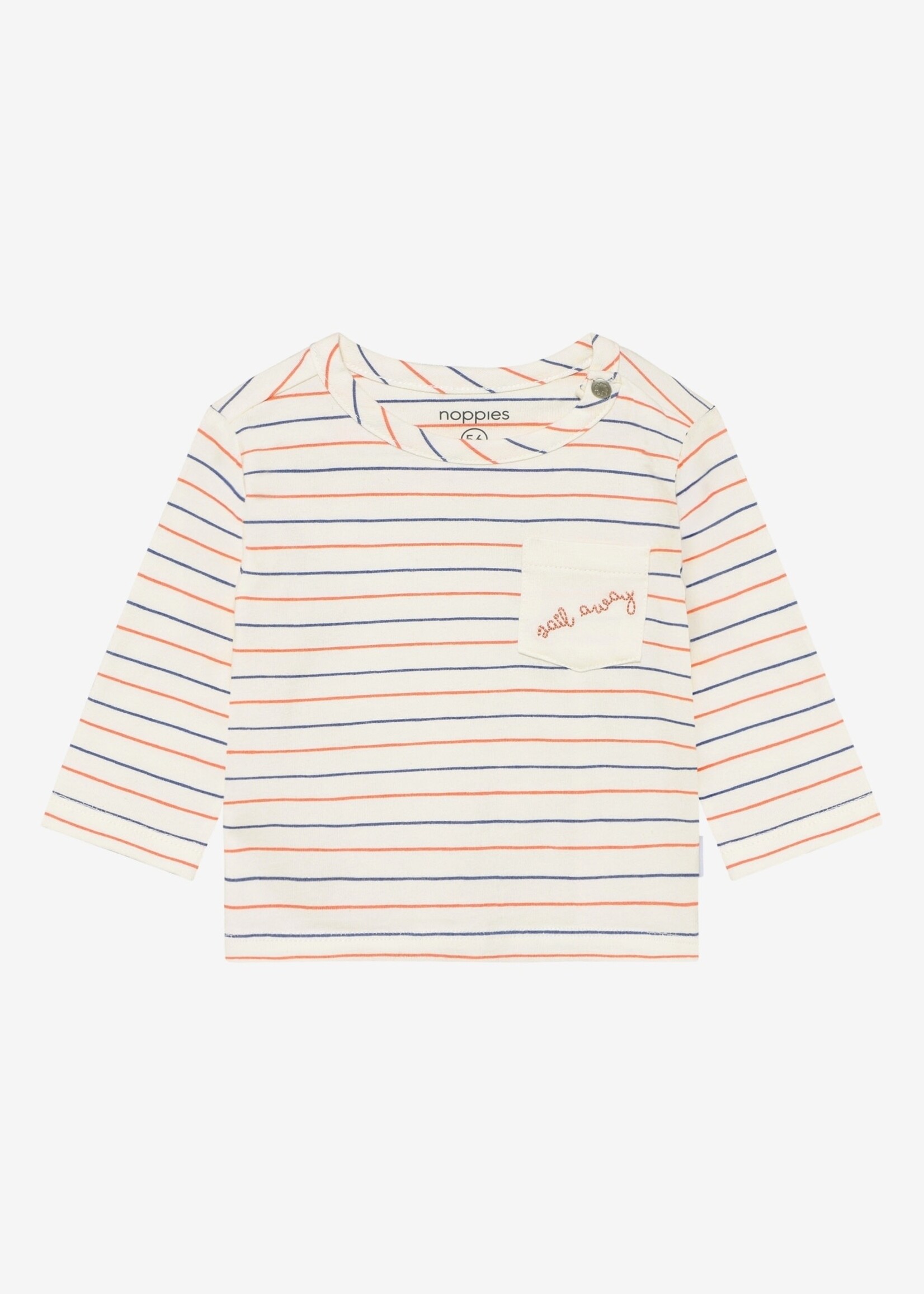 Noppies Noppies - tee ls stripe  egret