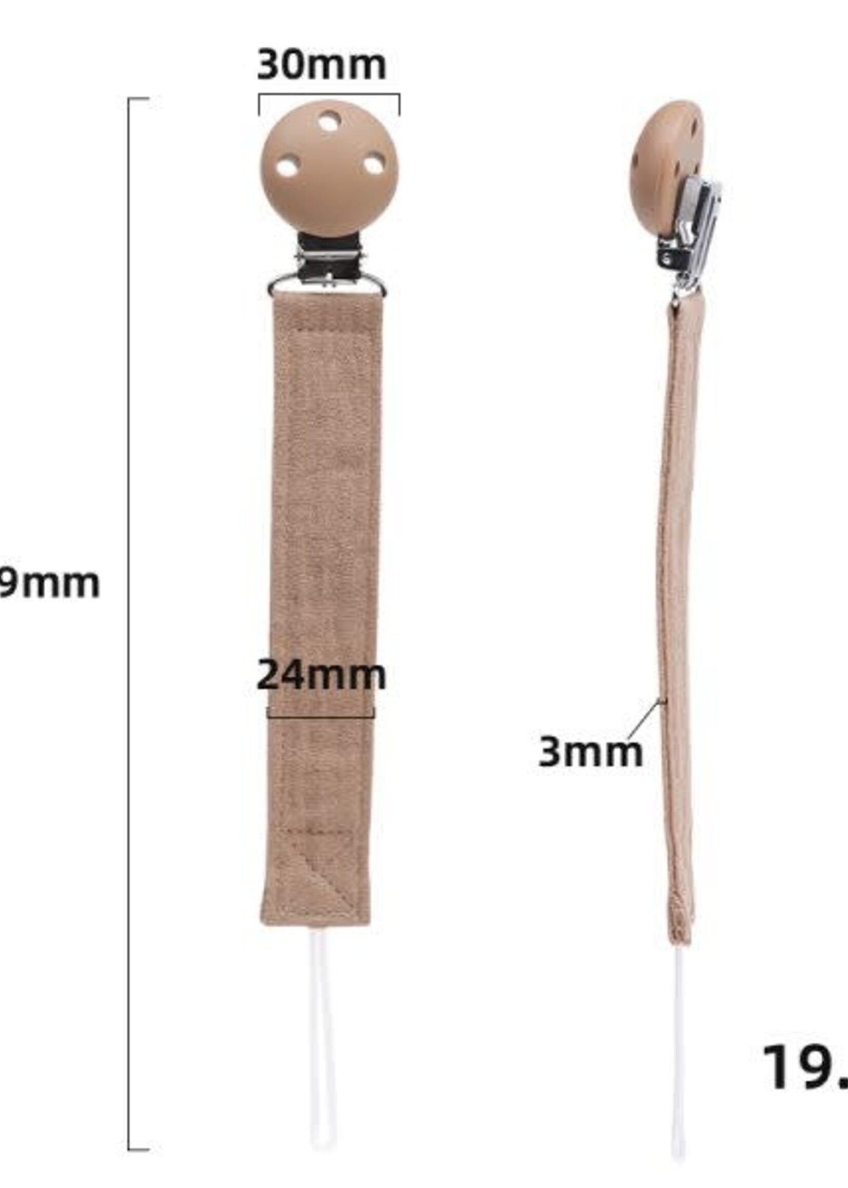 Funnies Funnies - Speenkoord met clip, Milk