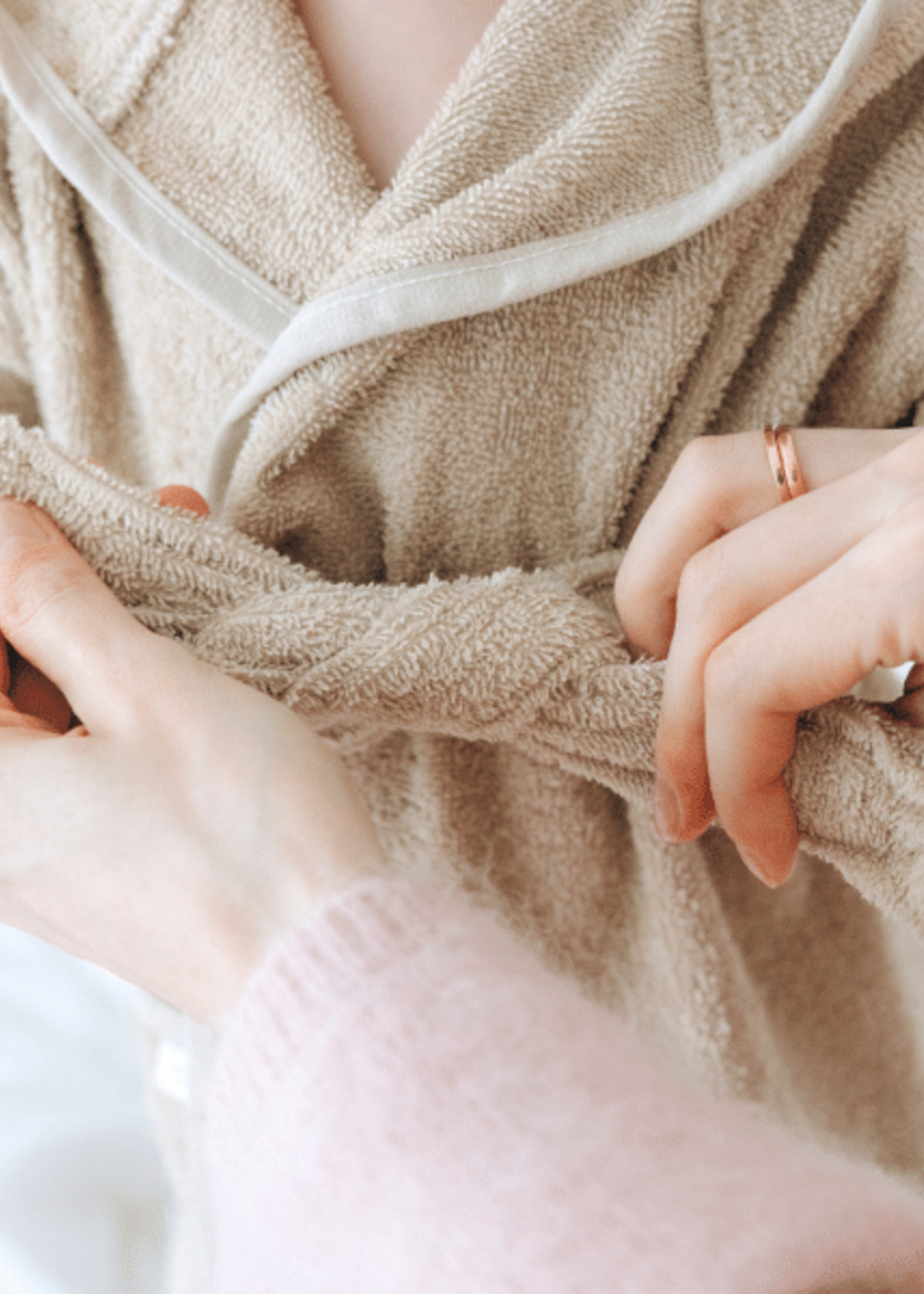 Funnies Funnies - Badjas Uni Line, Cream 0-12mnd