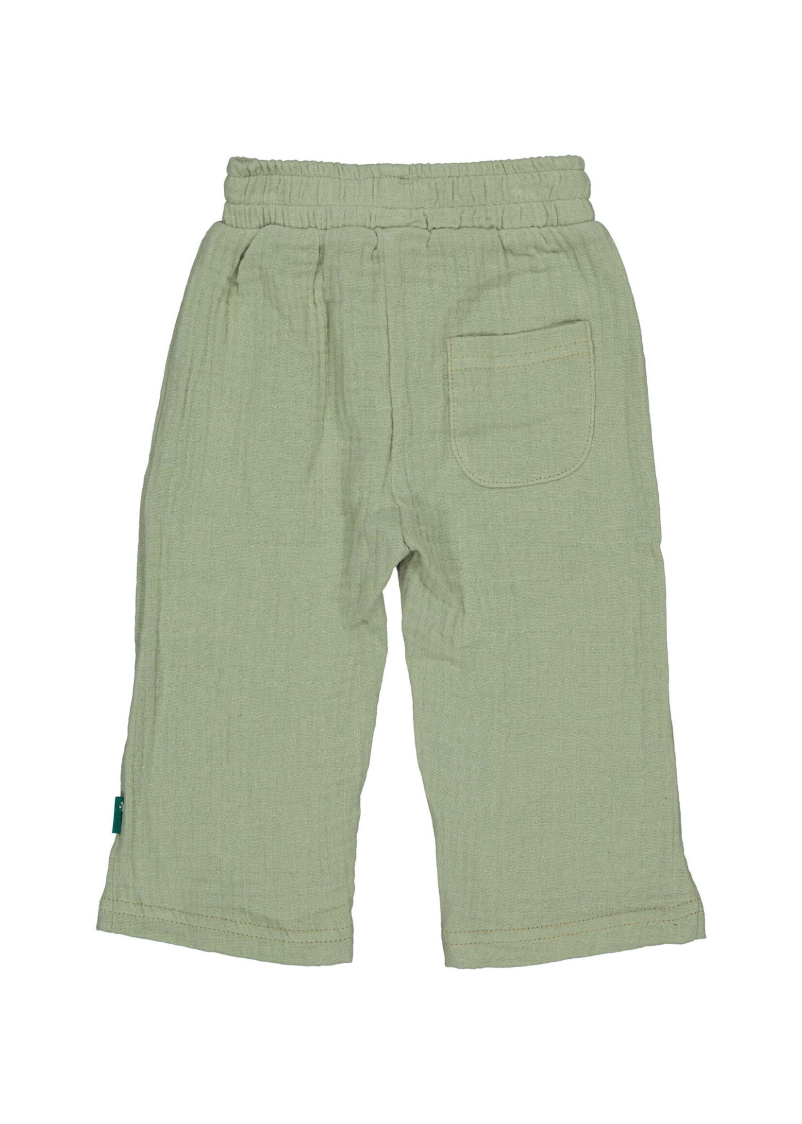 Bess Bess - pants wide leg muslin teal