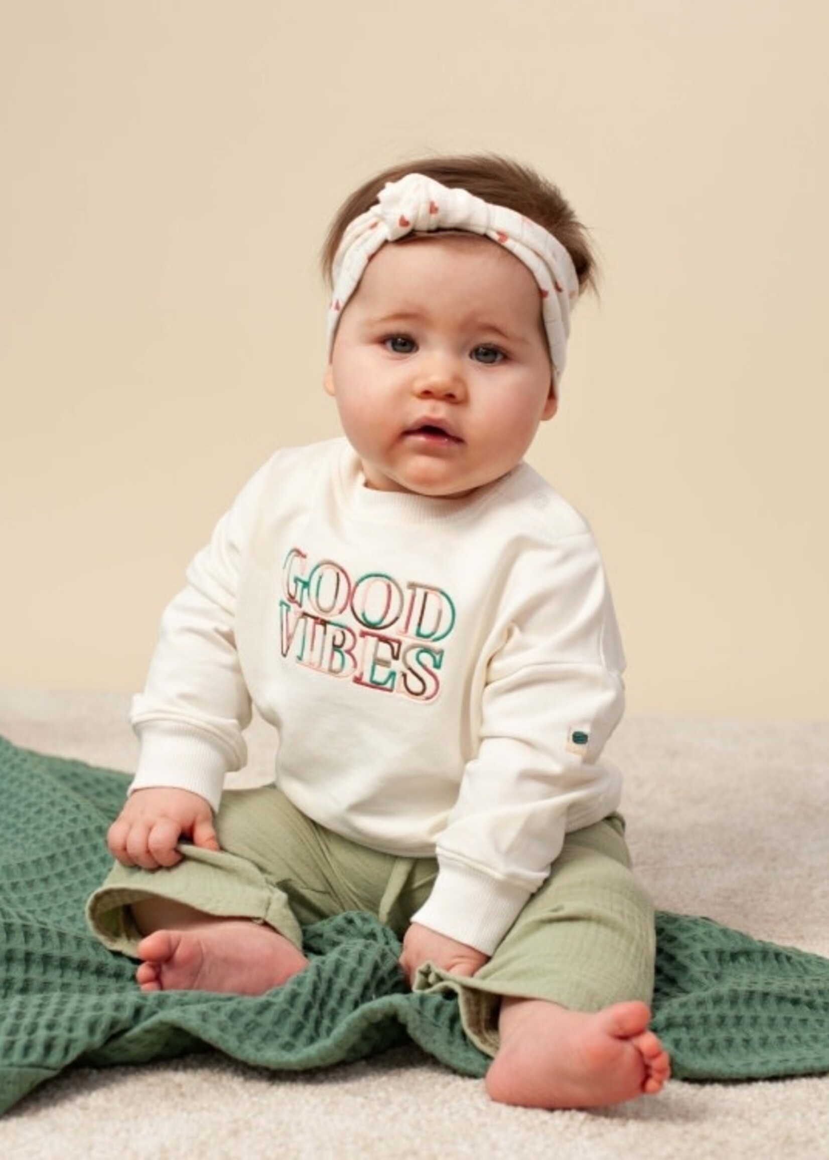 Bess Bess - pants wide leg muslin teal