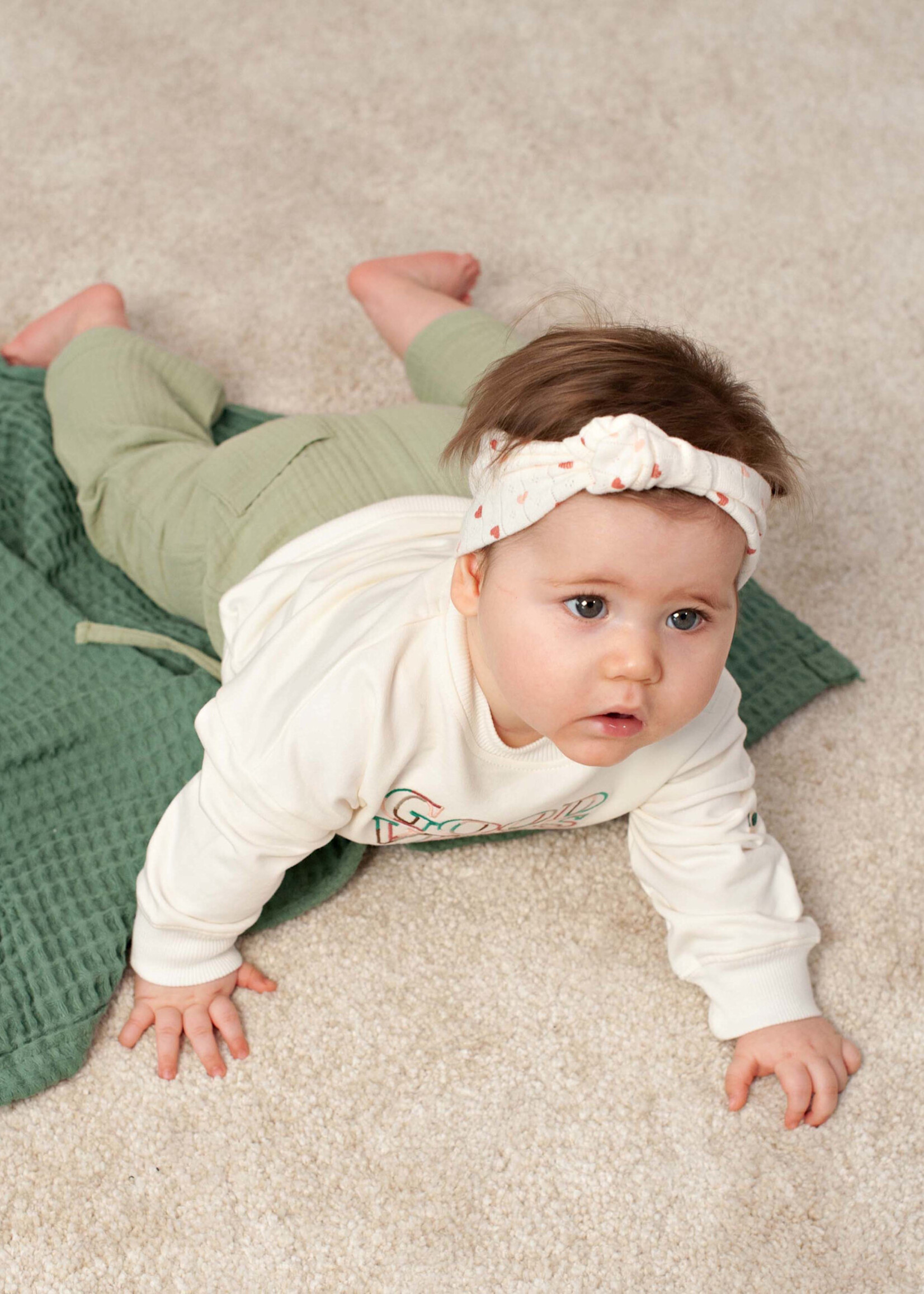 Bess Bess - pants wide leg muslin teal