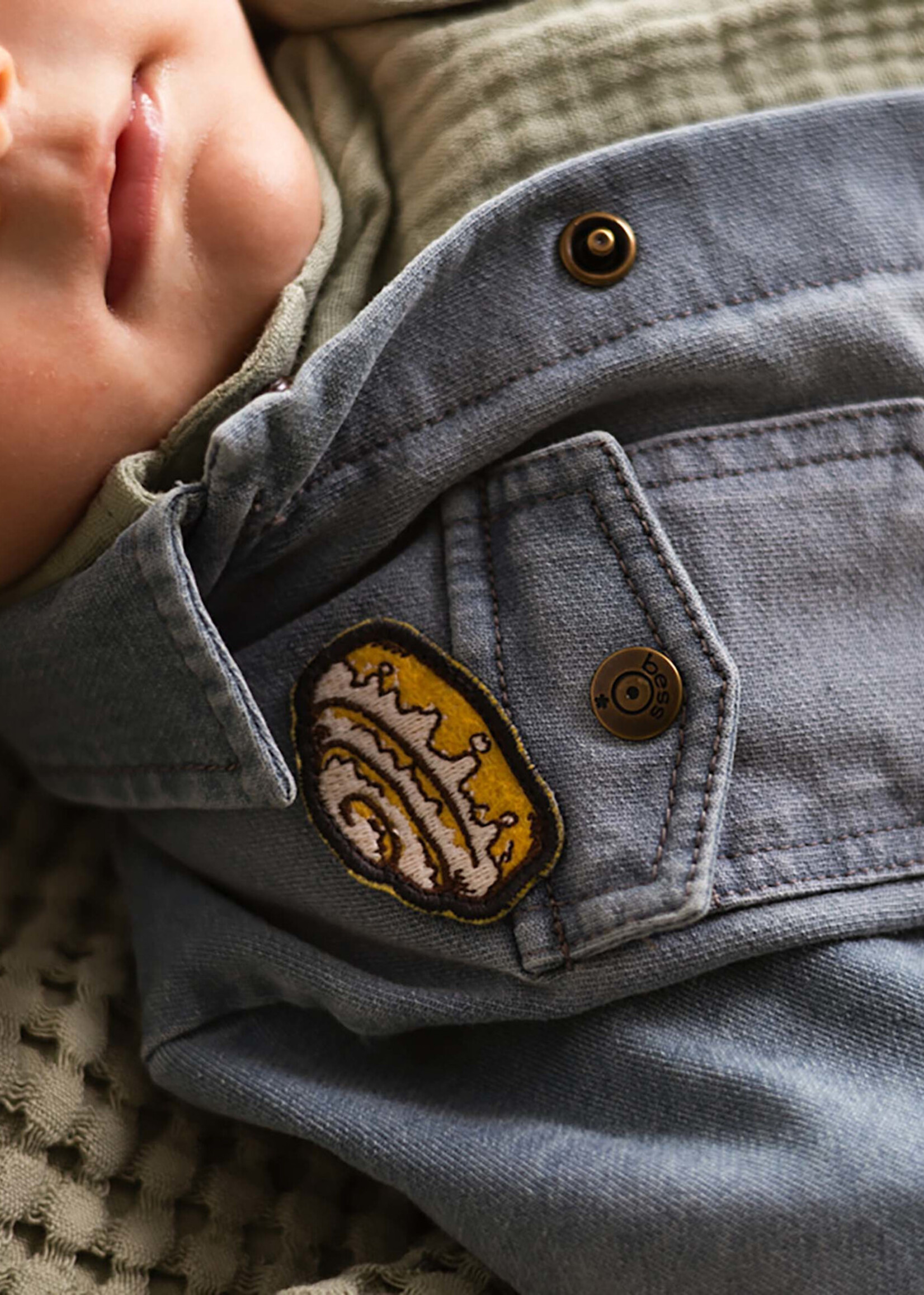 Bess Bess- jacket jog denim stone wash