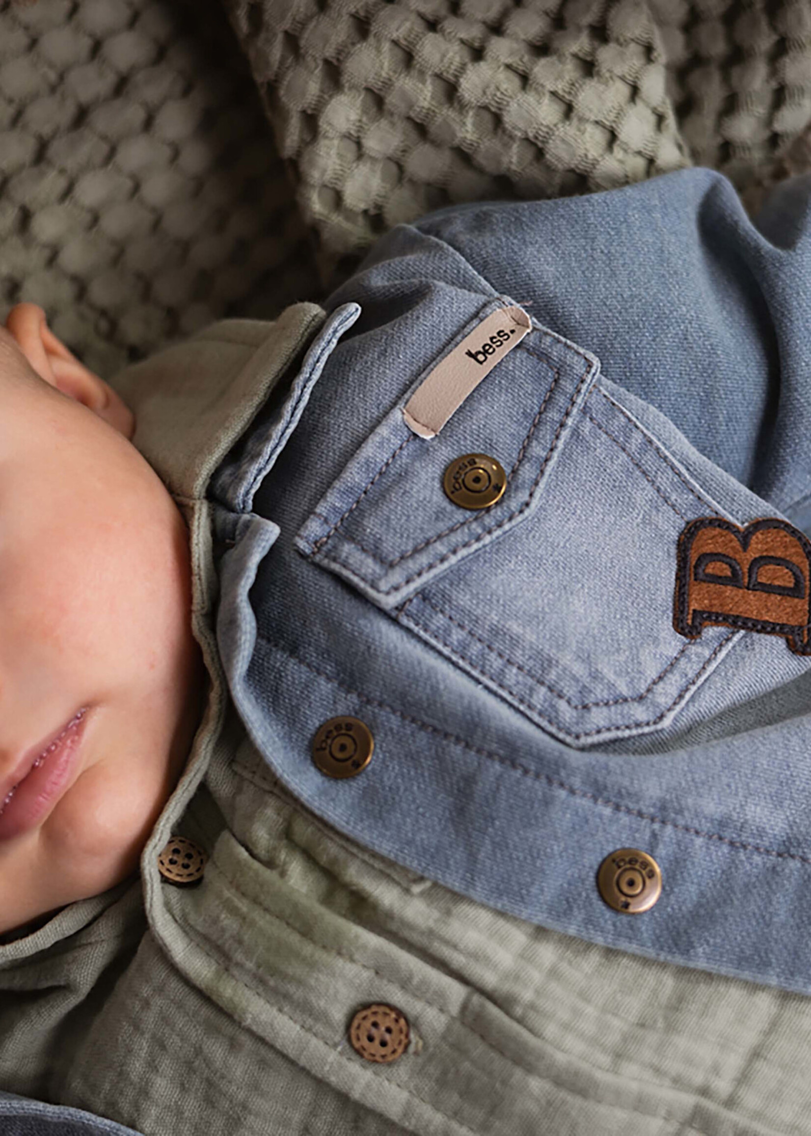 Bess Bess- jacket jog denim stone wash