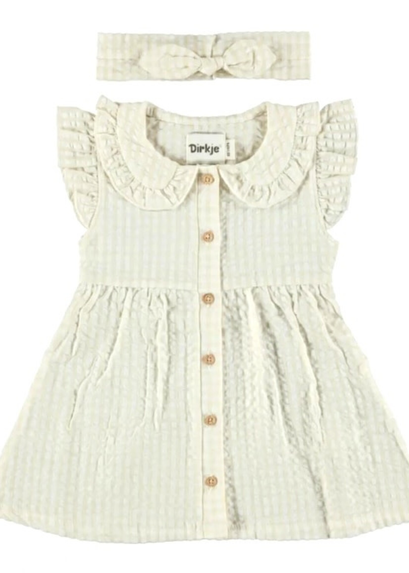 Dirkje Dirkje - dress ss + headband sand