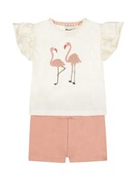 Dirkje Dirkje - 2pc-set, t-shirt + short off white