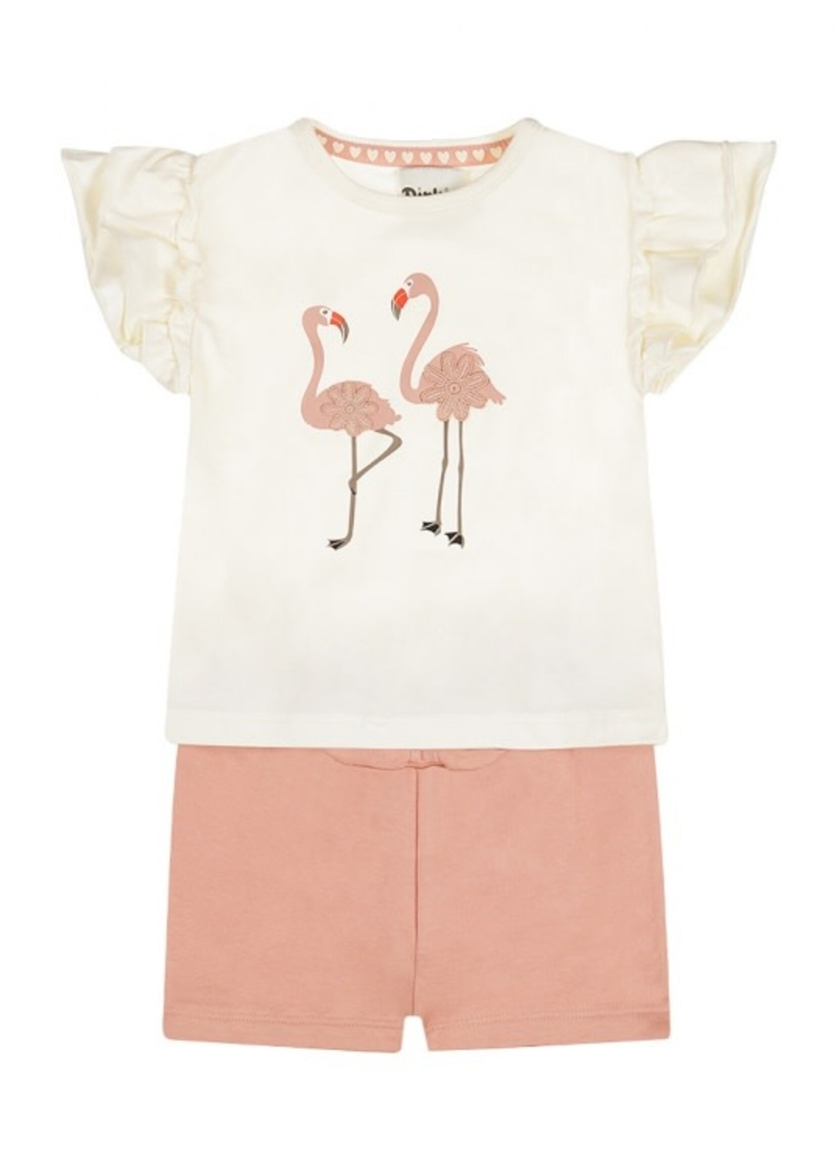 Dirkje Dirkje - 2pc-set, t-shirt + short off white