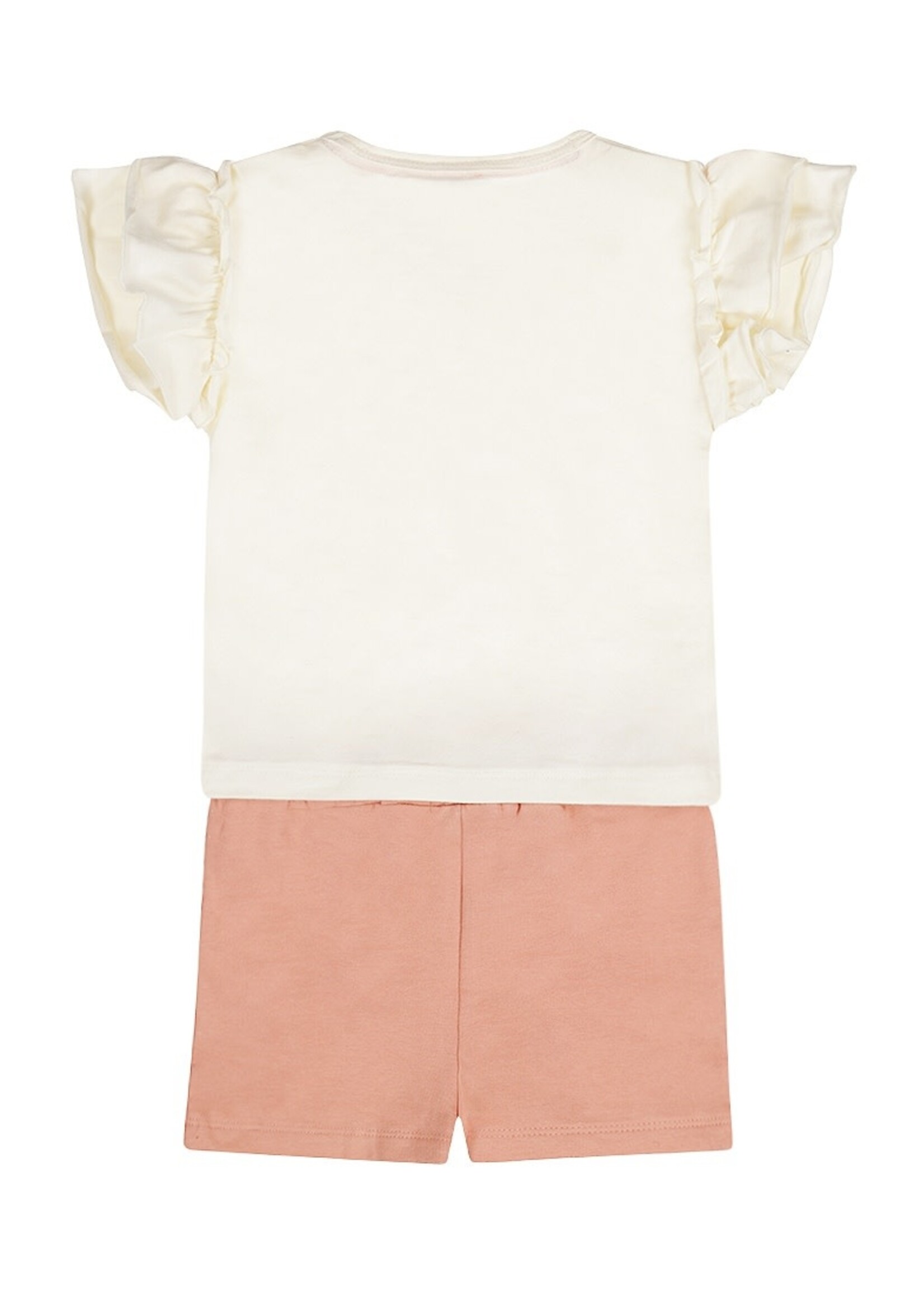 Dirkje Dirkje - 2pc-set, t-shirt + short off white