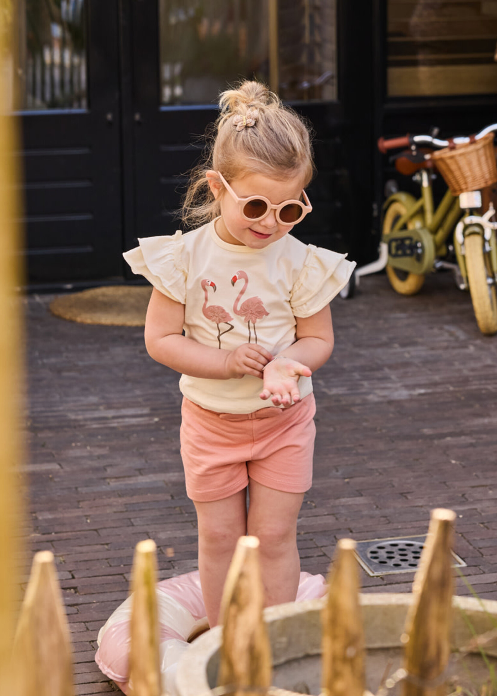 Dirkje Dirkje - 2pc-set, t-shirt + short off white