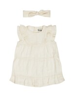 Dirkje Dirkje - dress  ss + headband off white
