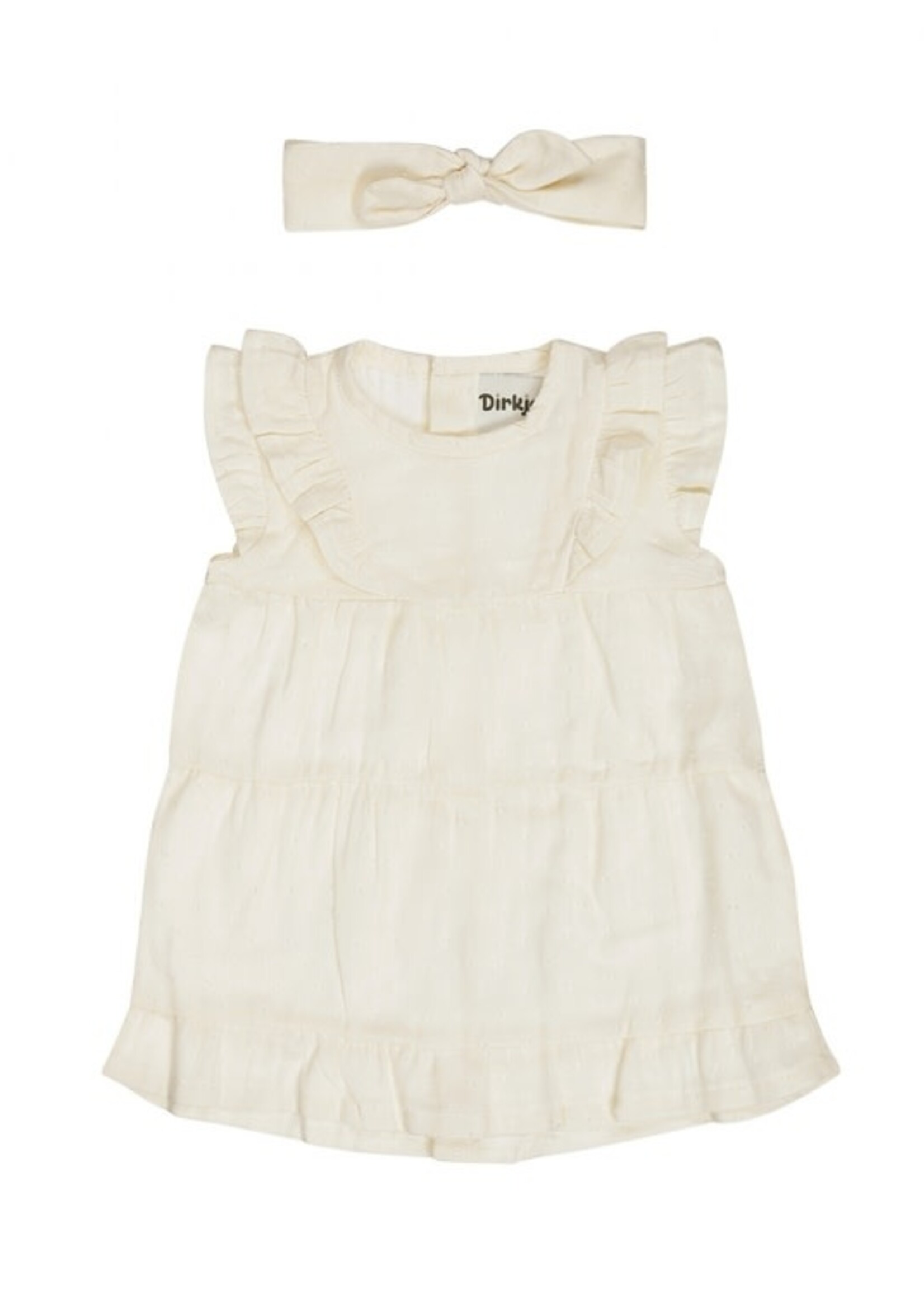 Dirkje Dirkje - dress  ss + headband off white