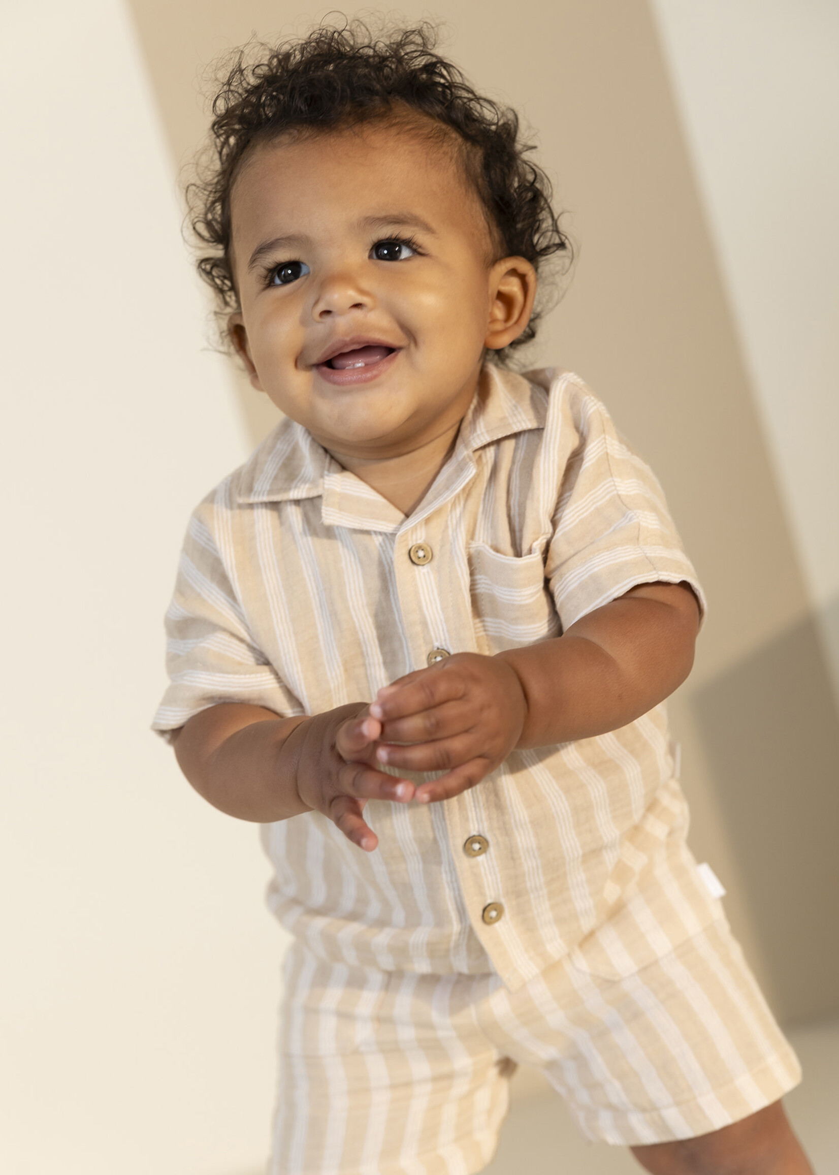 Noppies Noppies - shirt ss tripe irish cream