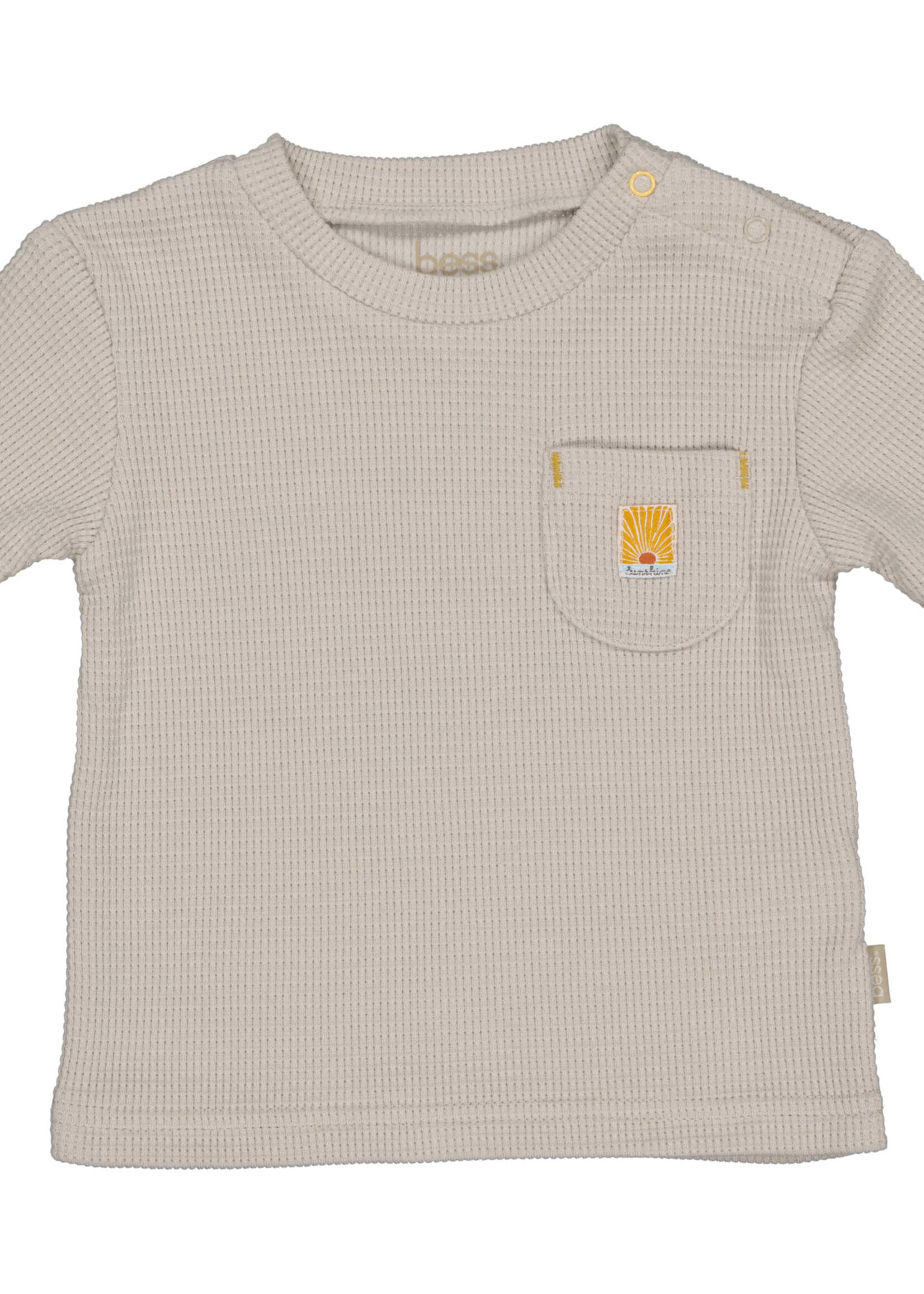 Bess Bess - shirt waffle pocket