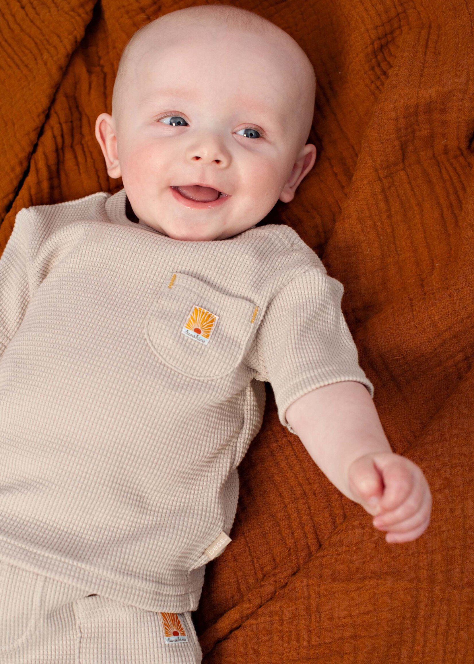 Bess Bess - shirt waffle pocket