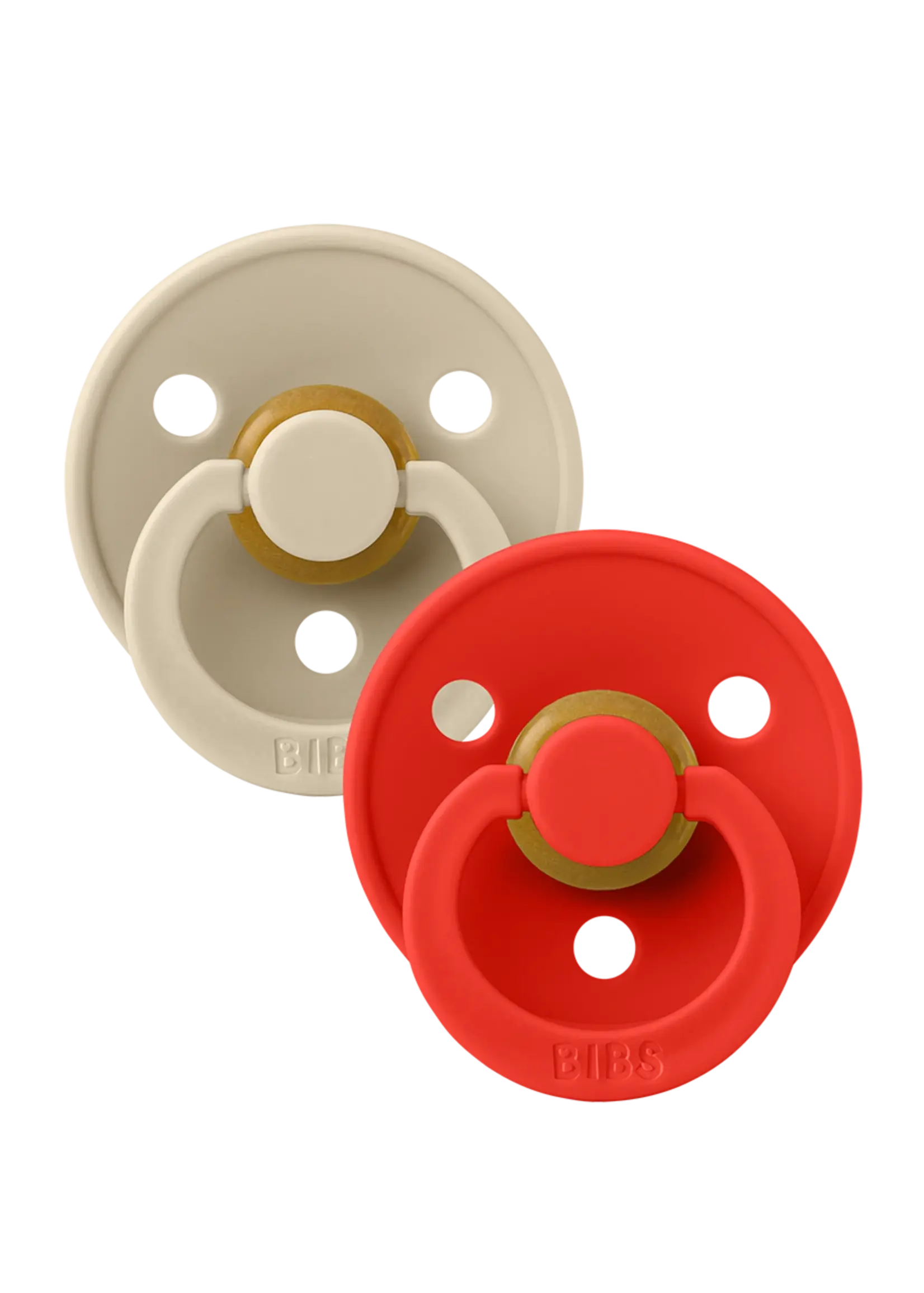 Bibs Bibs - 2 pack Vanilla/Candy Apple round size 2